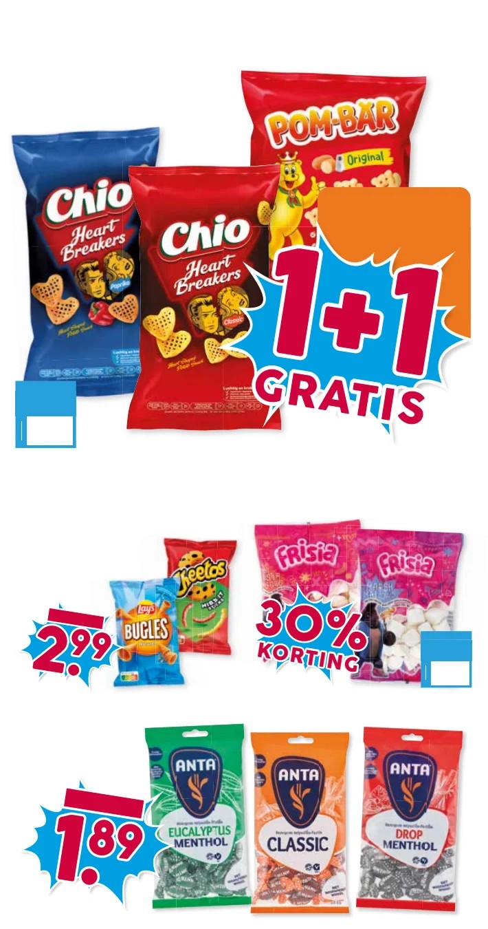 Snoep, gemarkeerd op pagina 17 van de Boons Markt folder