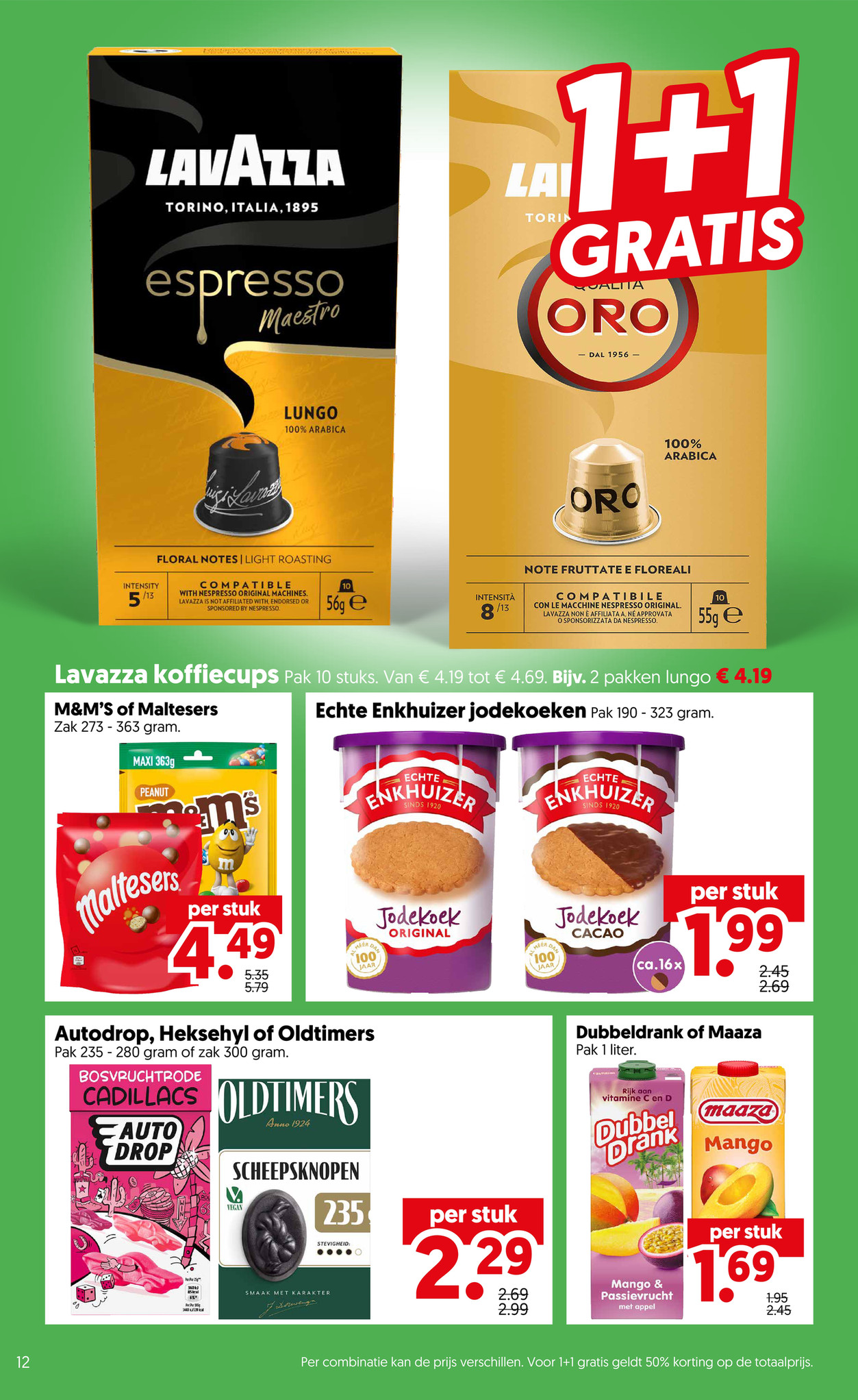Lavazza koffiecups, gemarkeerd op pagina 14 van de Dekamarkt folder