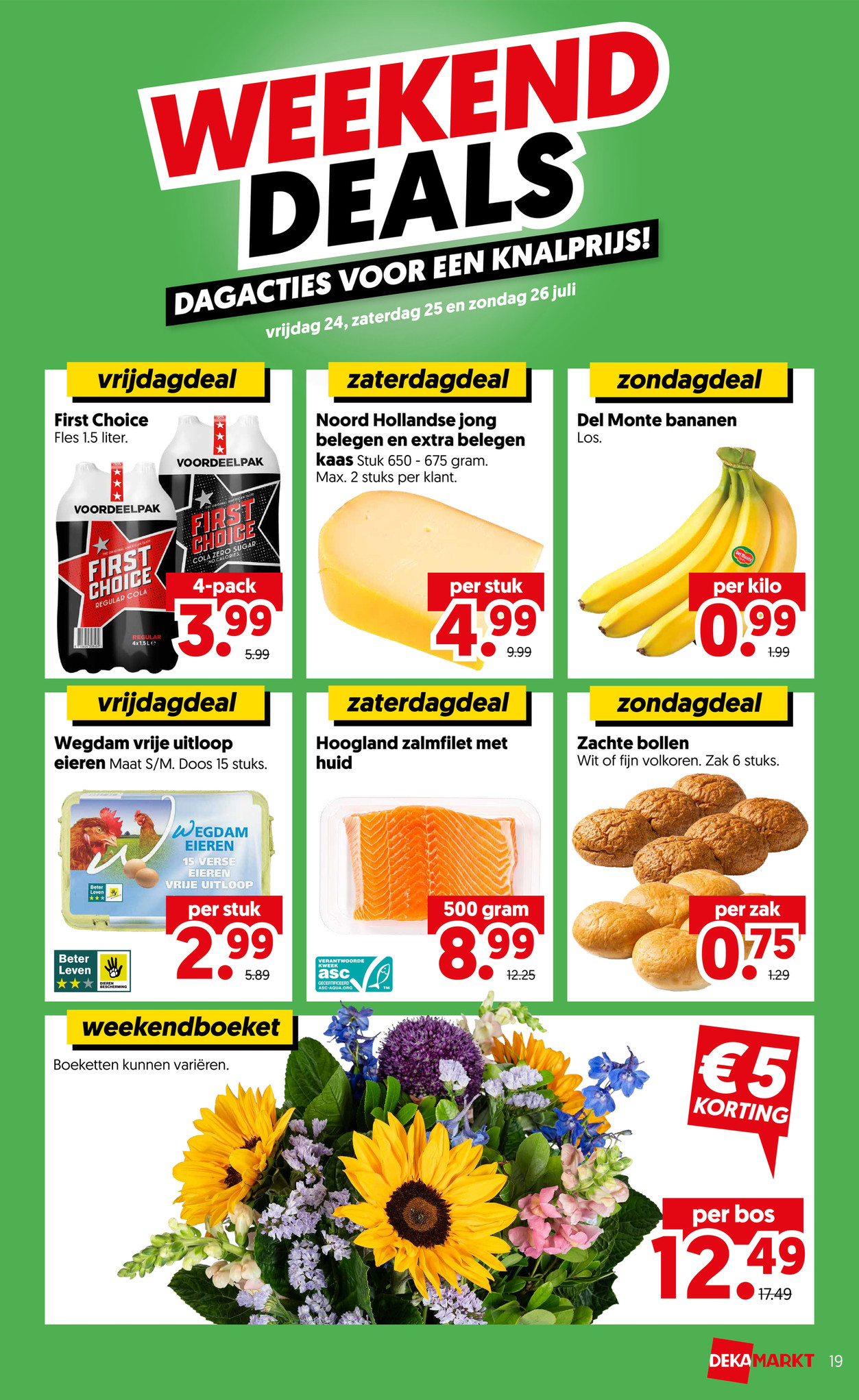 First Choice Cola, gemarkeerd op pagina 24 van de Dekamarkt folder