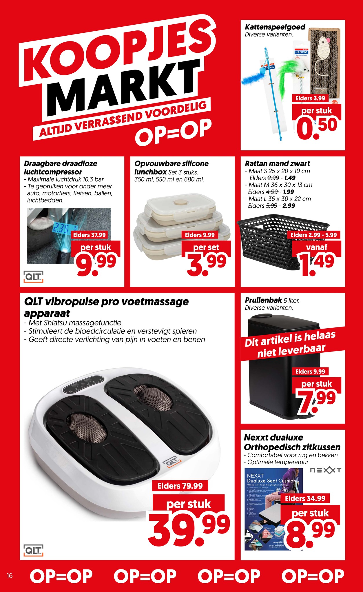 Kattenspeelgoed, gemarkeerd op pagina 18 van de Dekamarkt folder