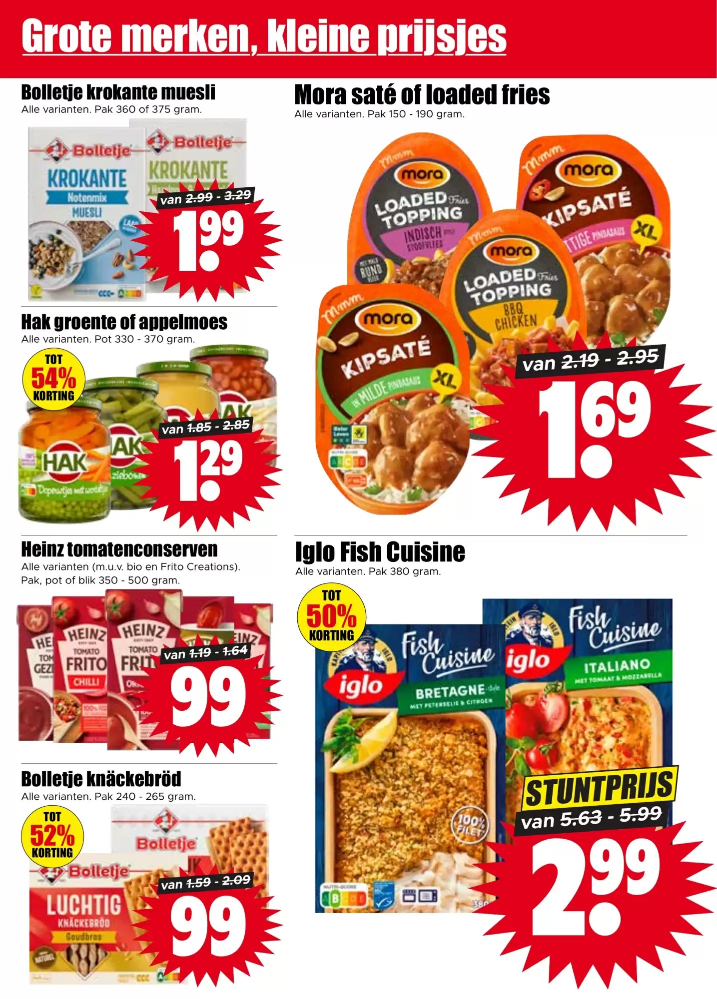 Hak groente of appelmoes, gemarkeerd op pagina 12 van de Dirk folder
