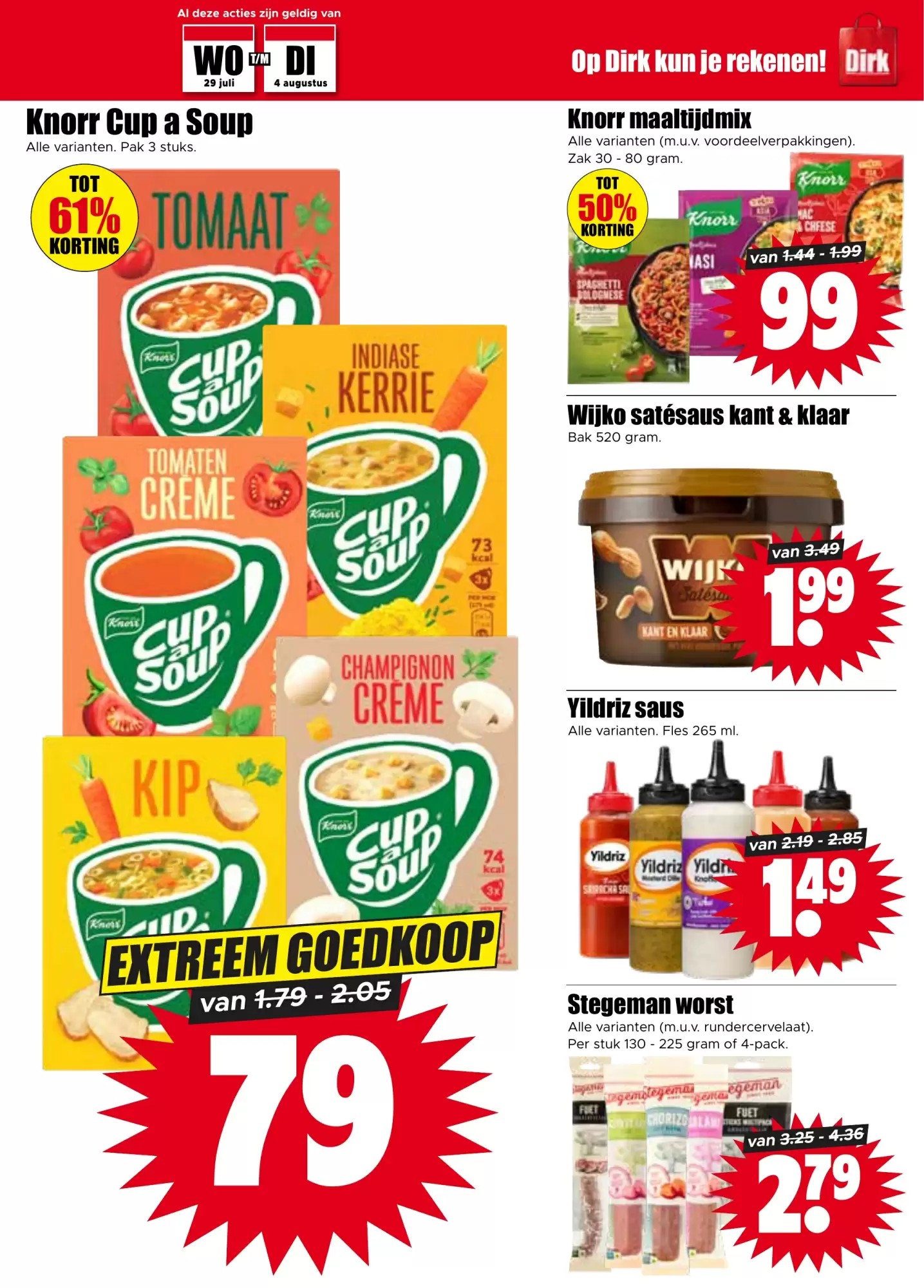 Stegeman worst, gemarkeerd op pagina 13 van de Dirk folder