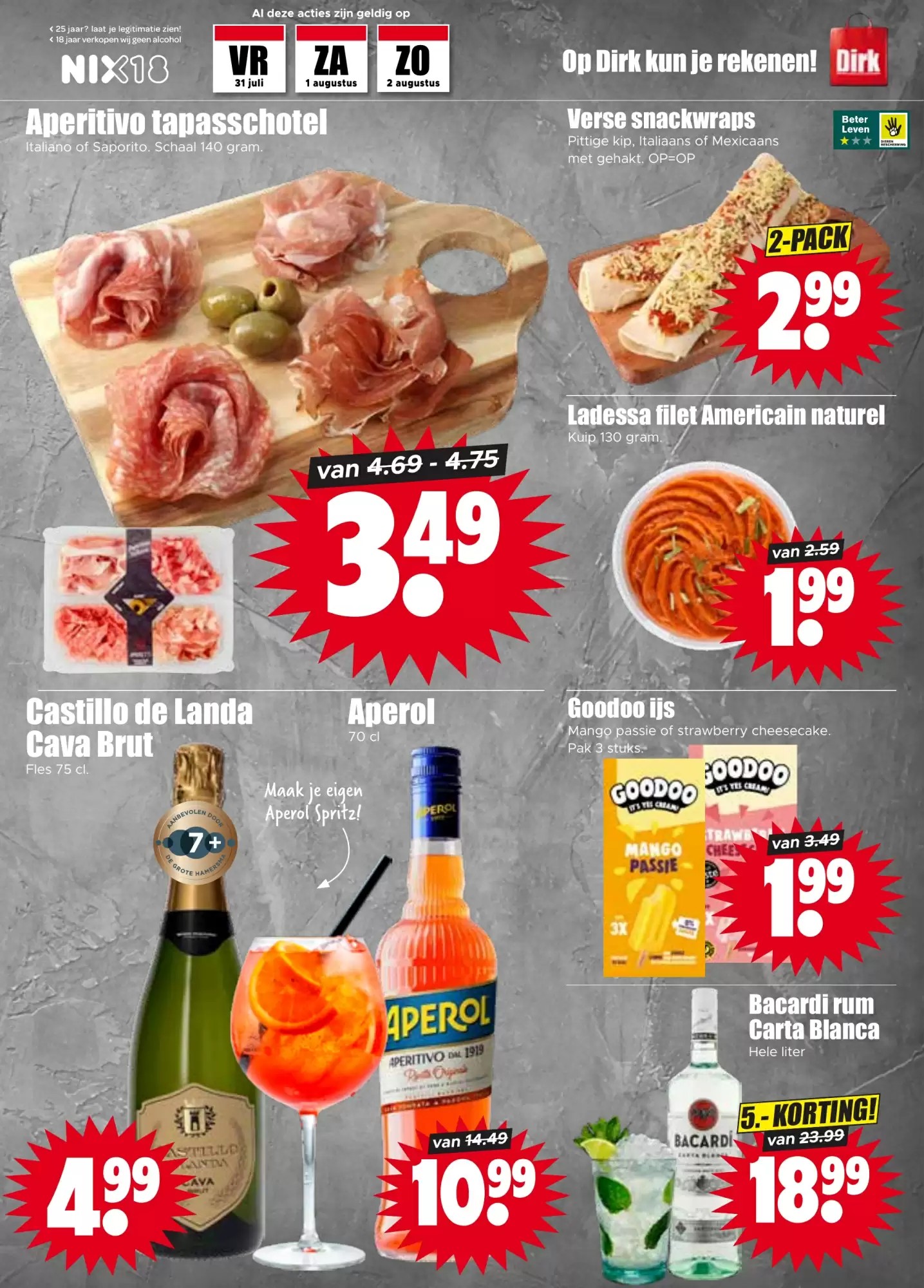 Ladessa filet Americain naturel, gemarkeerd op pagina 21 van de Dirk folder