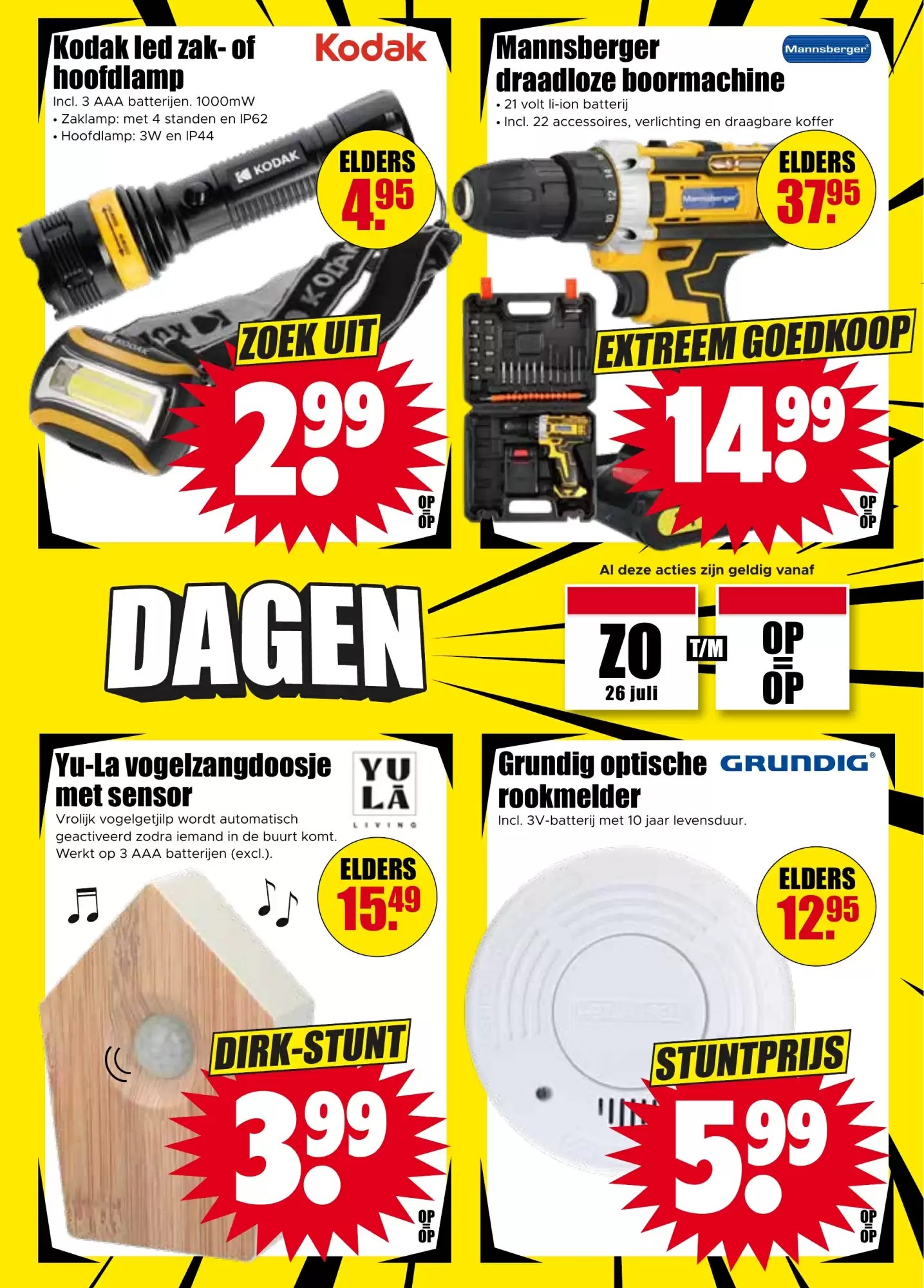 Grundig optische rookmelder, gemarkeerd op pagina 29 van de Dirk folder