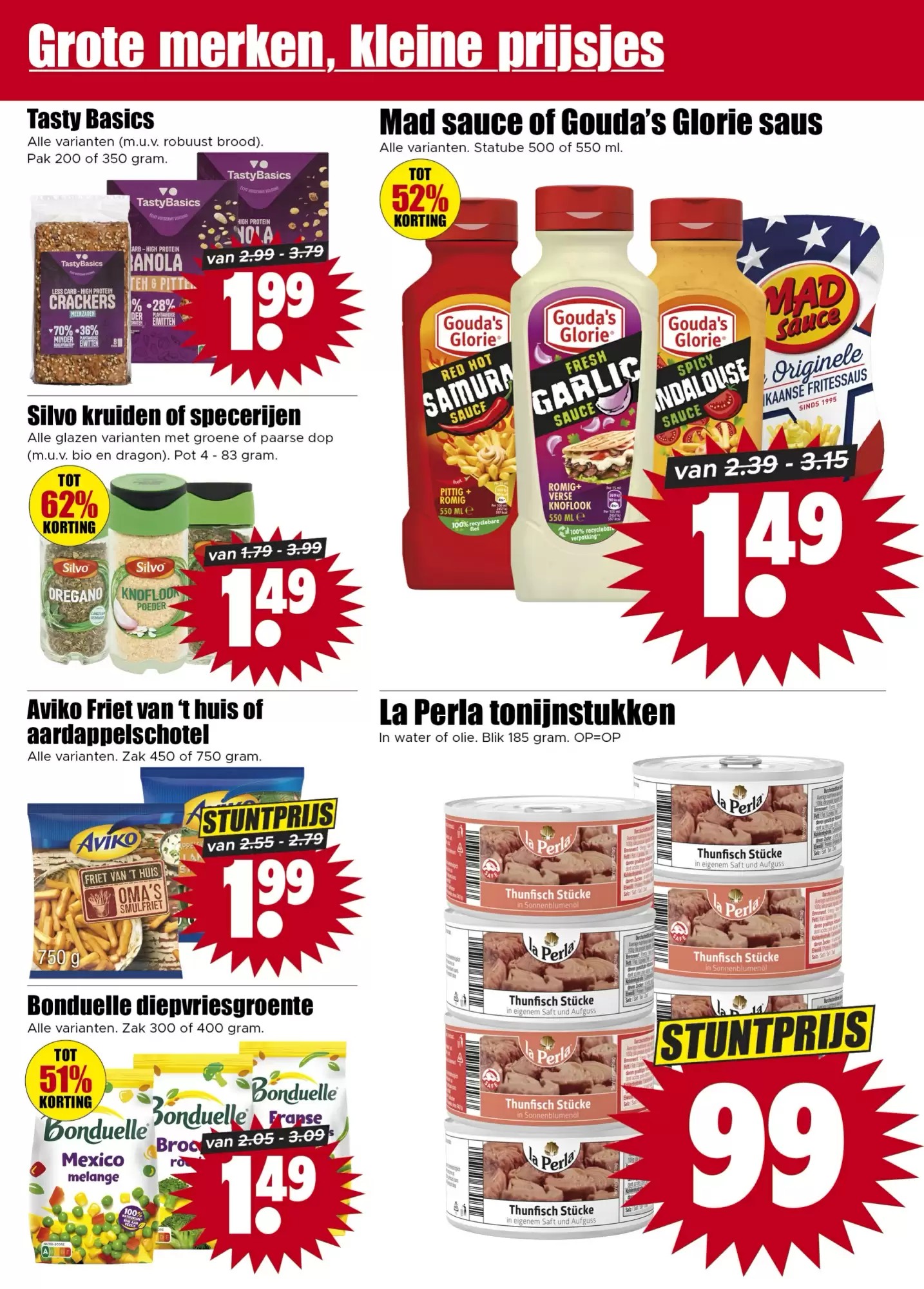 Mad sauce of Gouda’s Glorie saus, gemarkeerd op pagina 14 van de Dirk folder