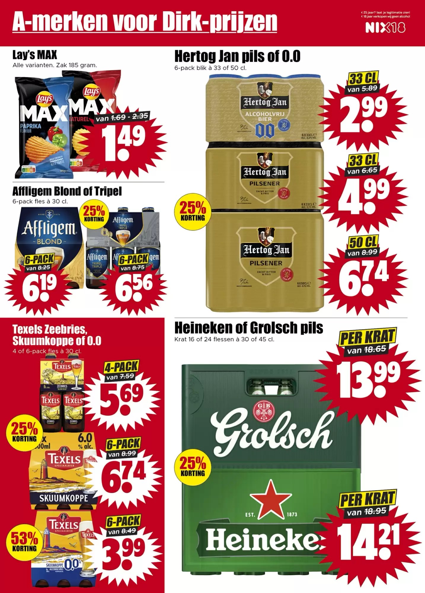 Hertog Jan Pils 33cl, uit de Dirk folder, pagina 18