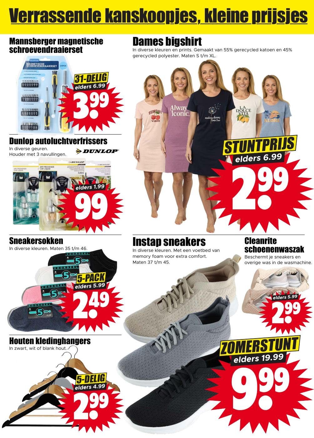 Sneakersokken, gemarkeerd op pagina 24 van de Dirk folder