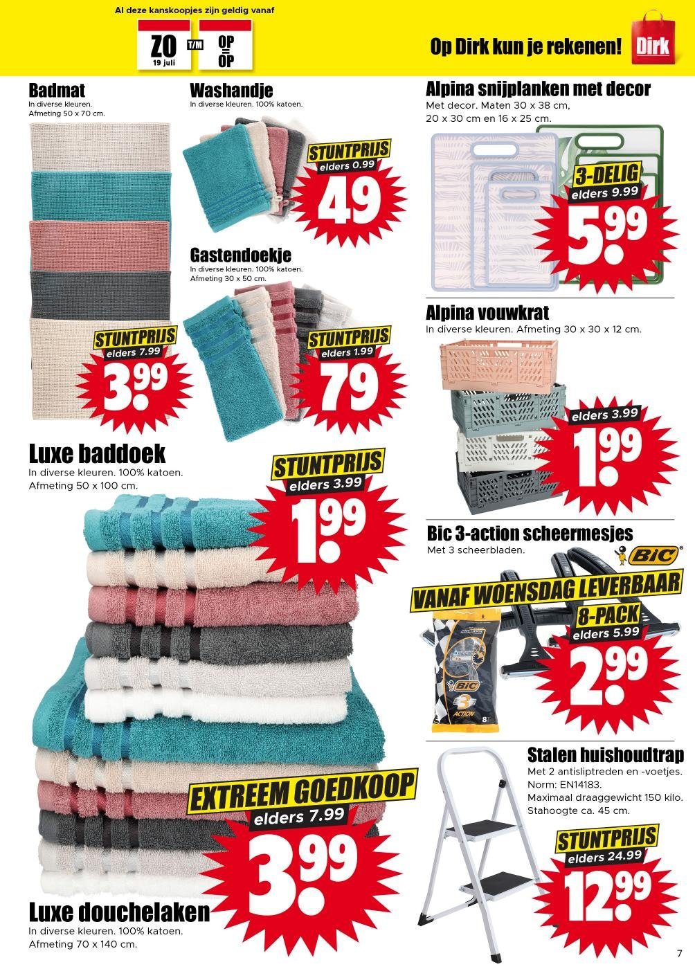 Badmat, gemarkeerd op pagina 27 van de Dirk folder