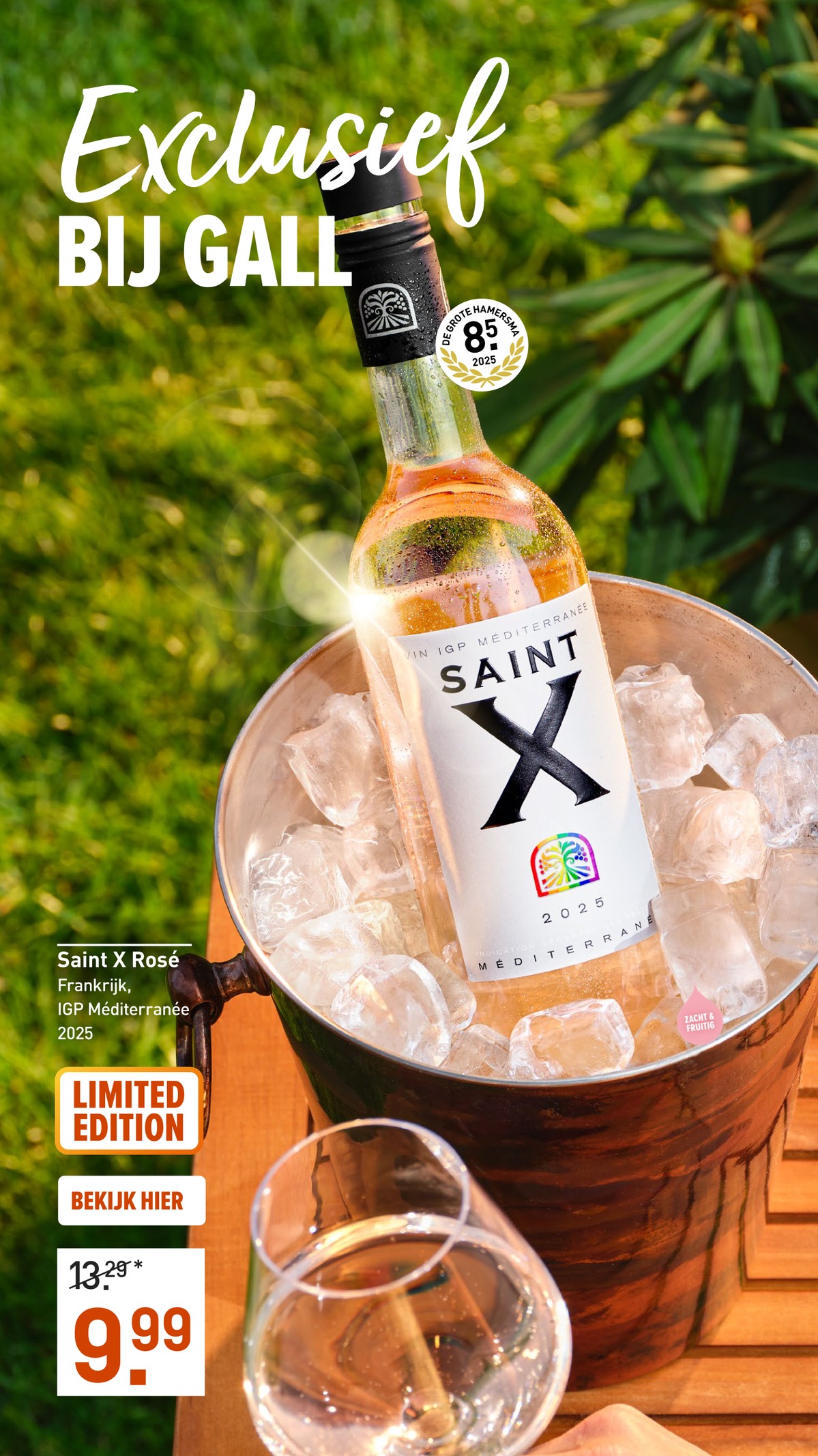 Saint X Rosé, gemarkeerd op pagina 2 van de Gall & Gall folder