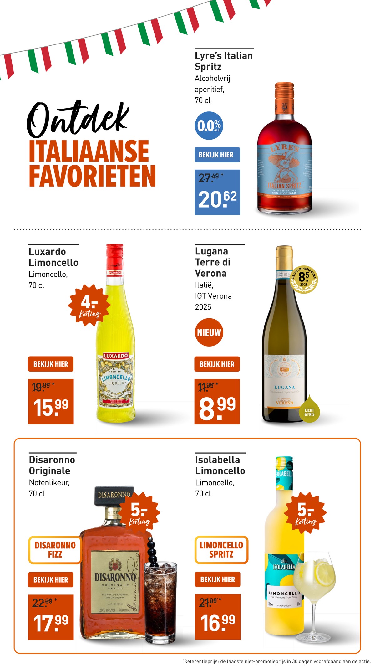 Disaronno Originale, gemarkeerd op pagina 4 van de Gall & Gall folder
