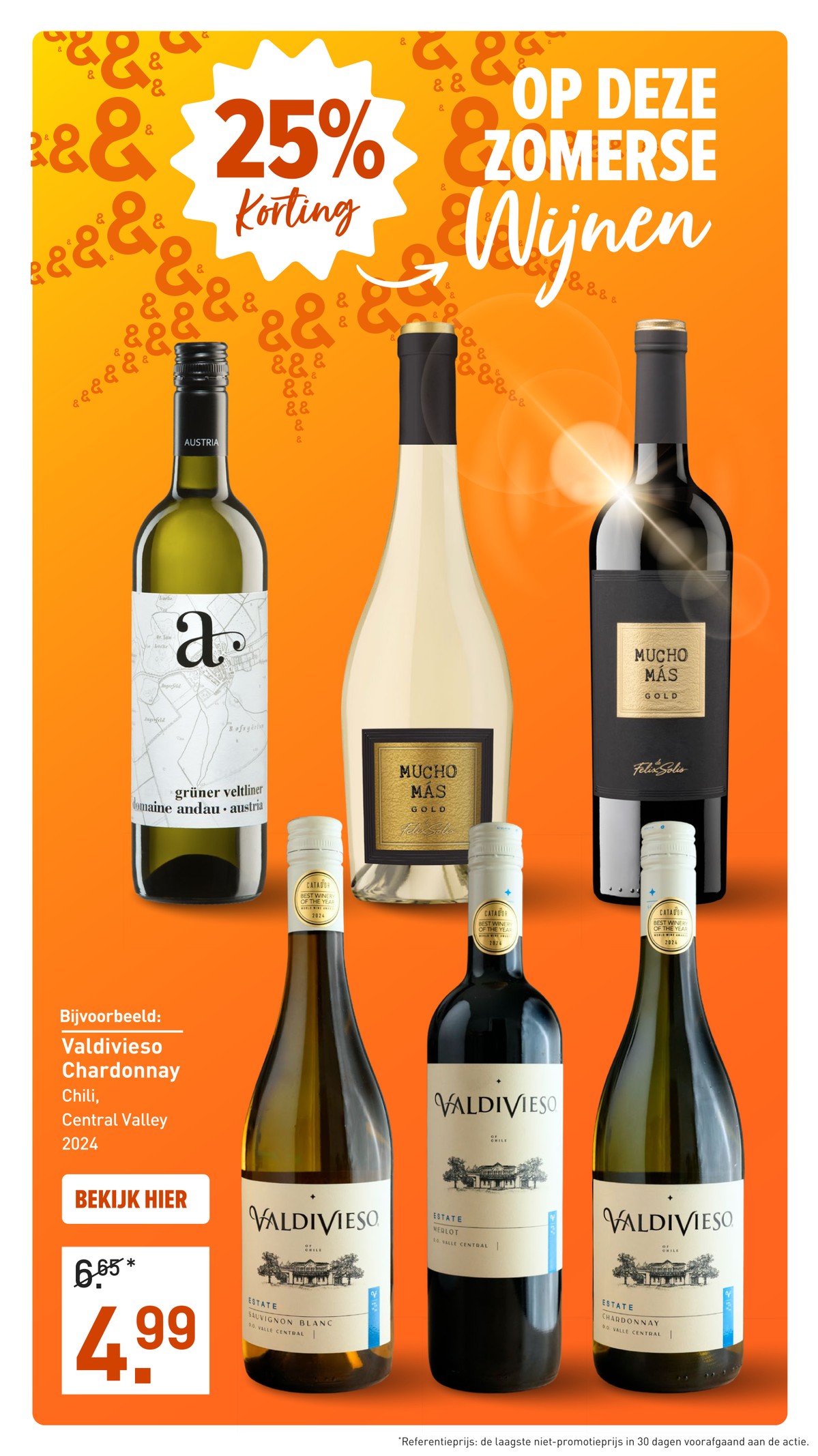Valdivieso wijnen (Chardonnay, Merlot, Sauvignon Blanc), gemarkeerd op pagina 7 van de Gall & Gall folder