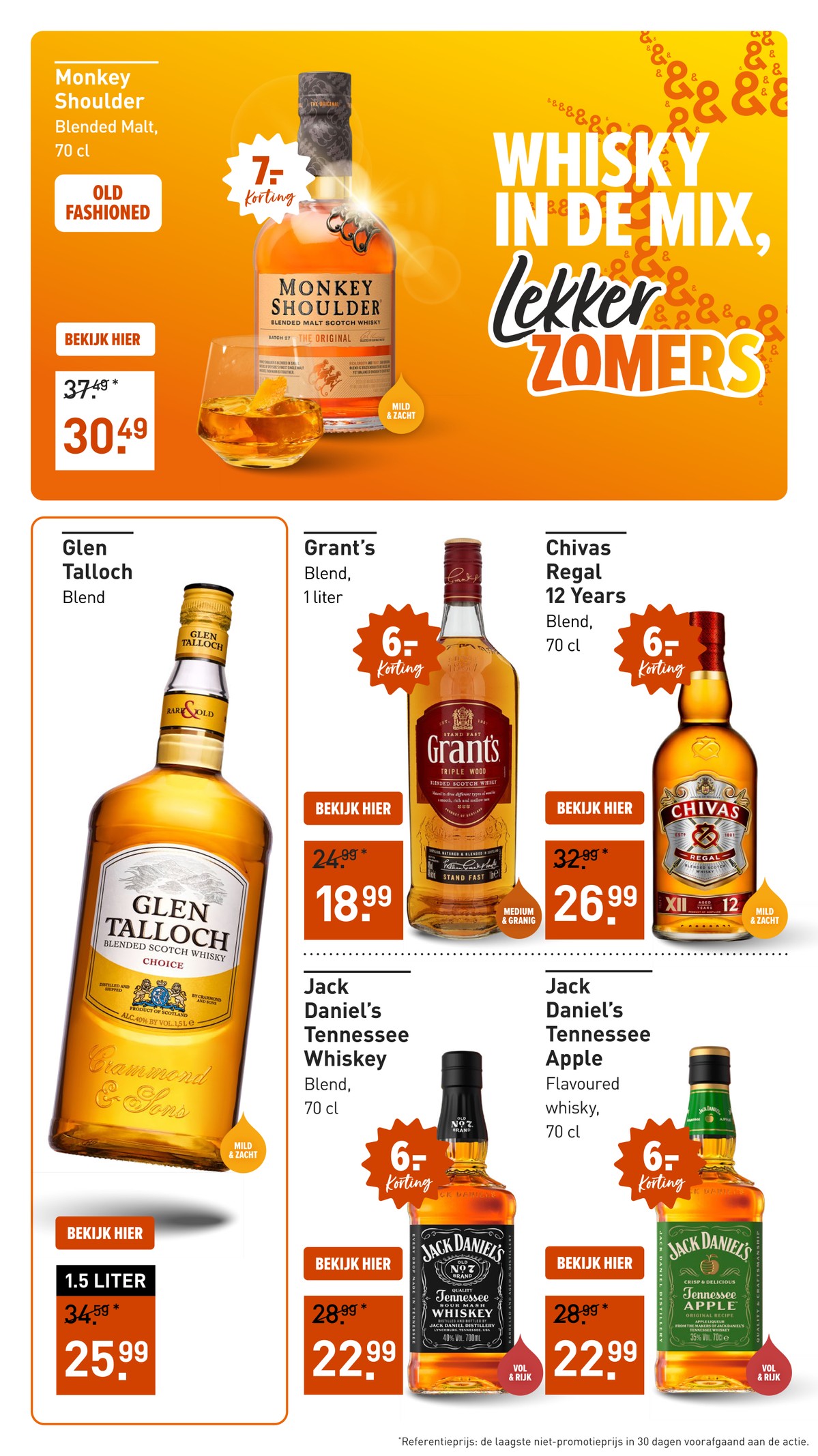 Blended Scotch Whisky, gemarkeerd op pagina 9 van de Gall & Gall folder