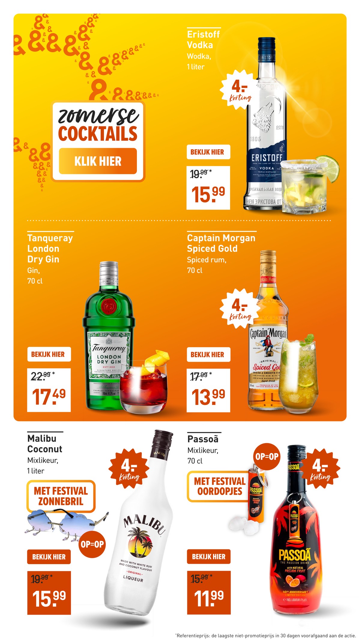 Eristoff Vodka, gemarkeerd op pagina 11 van de Gall & Gall folder