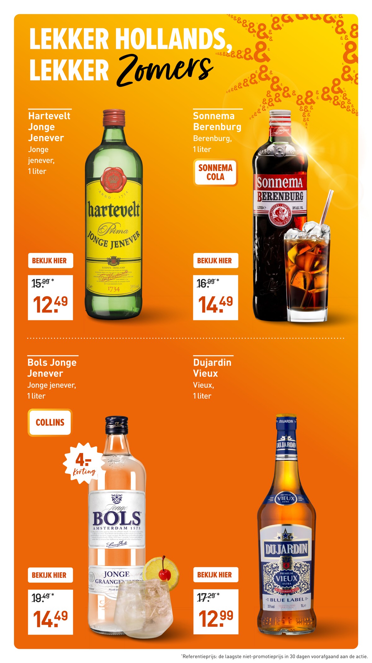Hartevelt Jonge Jenever, gemarkeerd op pagina 14 van de Gall & Gall folder