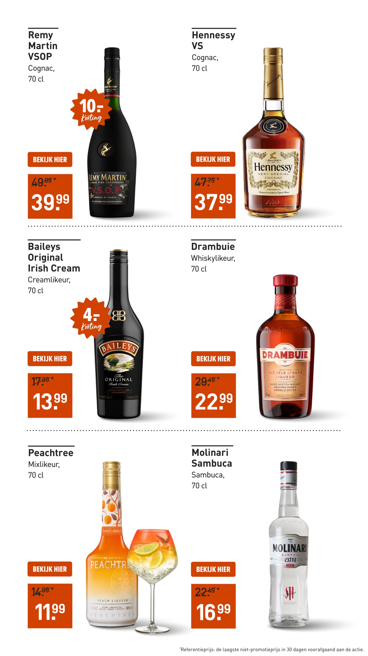 Drambuie Whiskylikeur, gemarkeerd op pagina 15 van de Gall & Gall folder