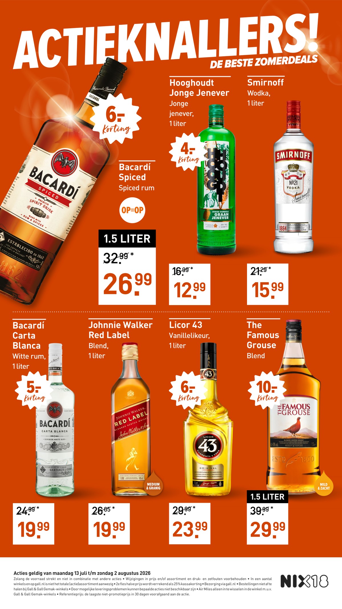 Hooghoudt Jonge Jenever, gemarkeerd op pagina 24 van de Gall & Gall folder