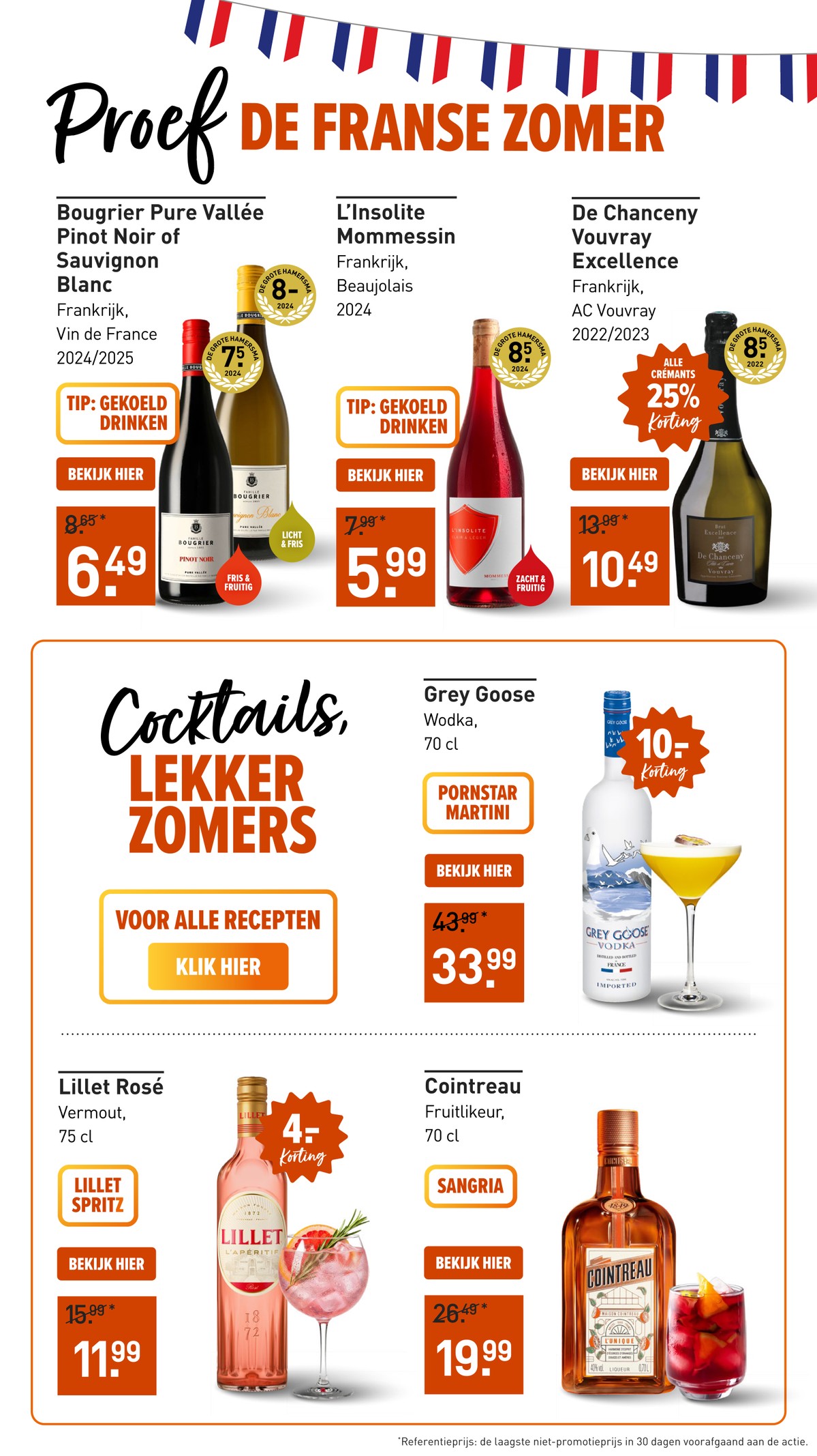 Grey Goose Wodka, gemarkeerd op pagina 3 van de Gall & Gall folder