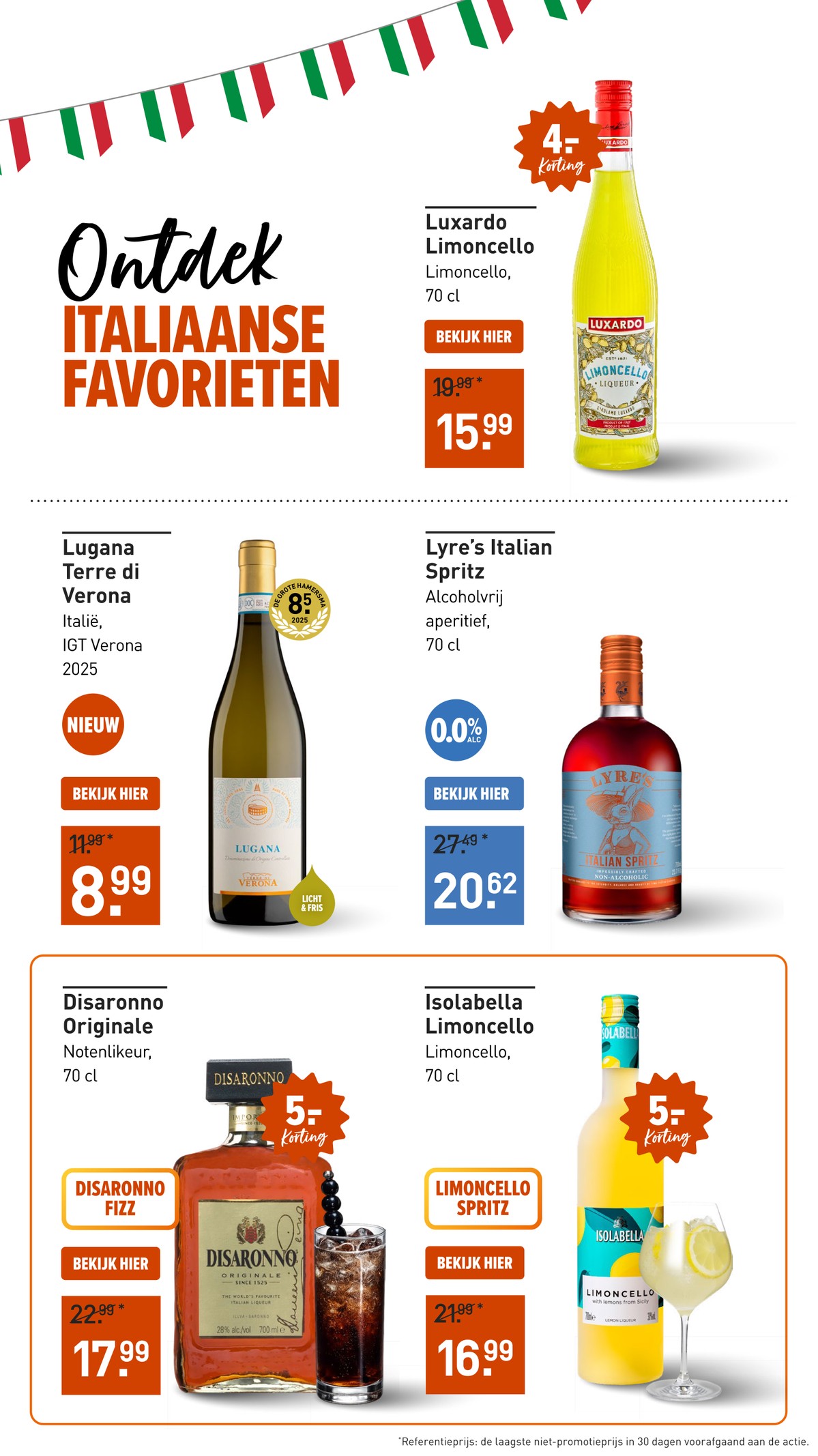 Disaronno Originale, gemarkeerd op pagina 4 van de Gall & Gall folder