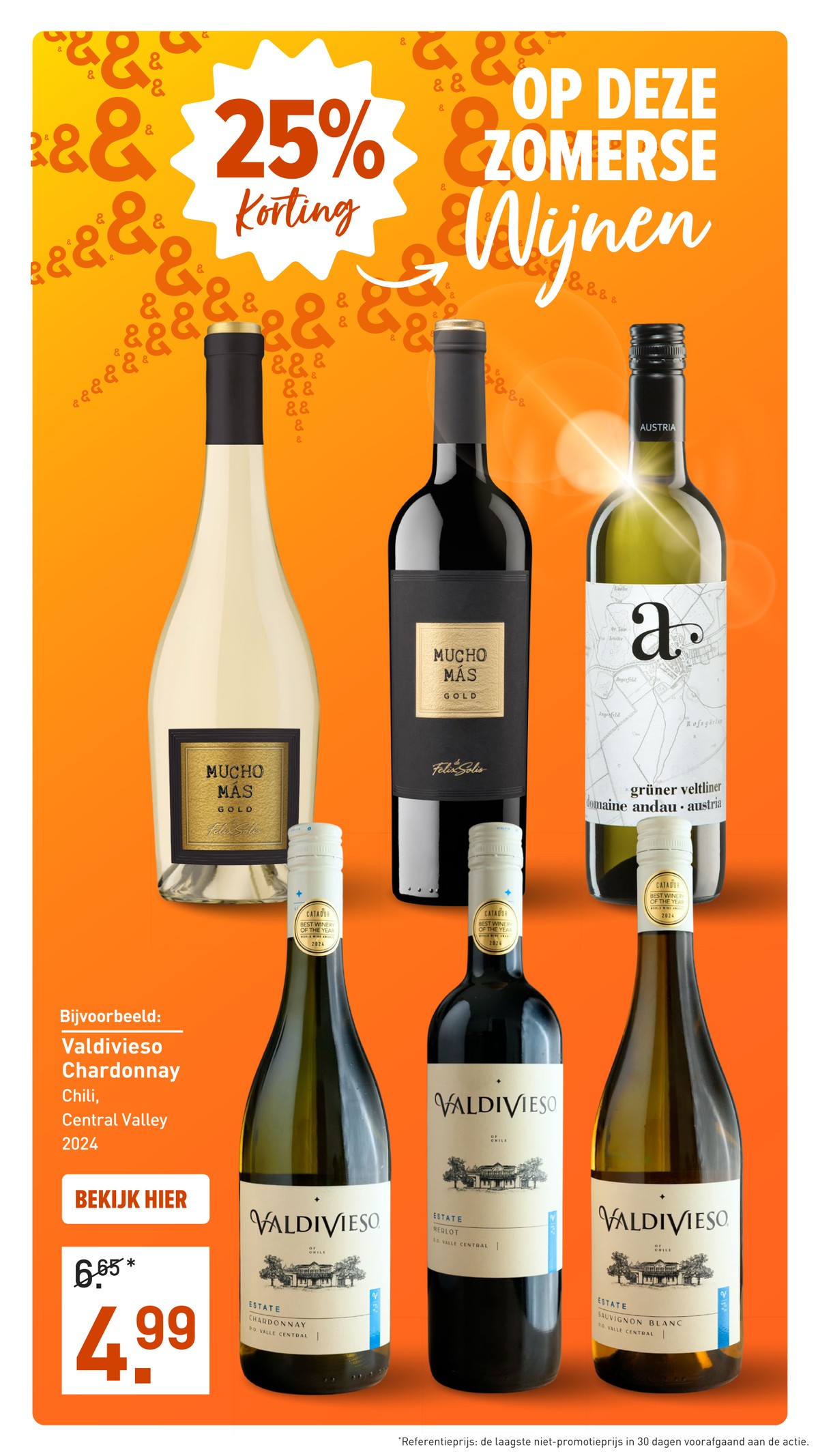 Valdivieso Chardonnay, gemarkeerd op pagina 7 van de Gall & Gall folder