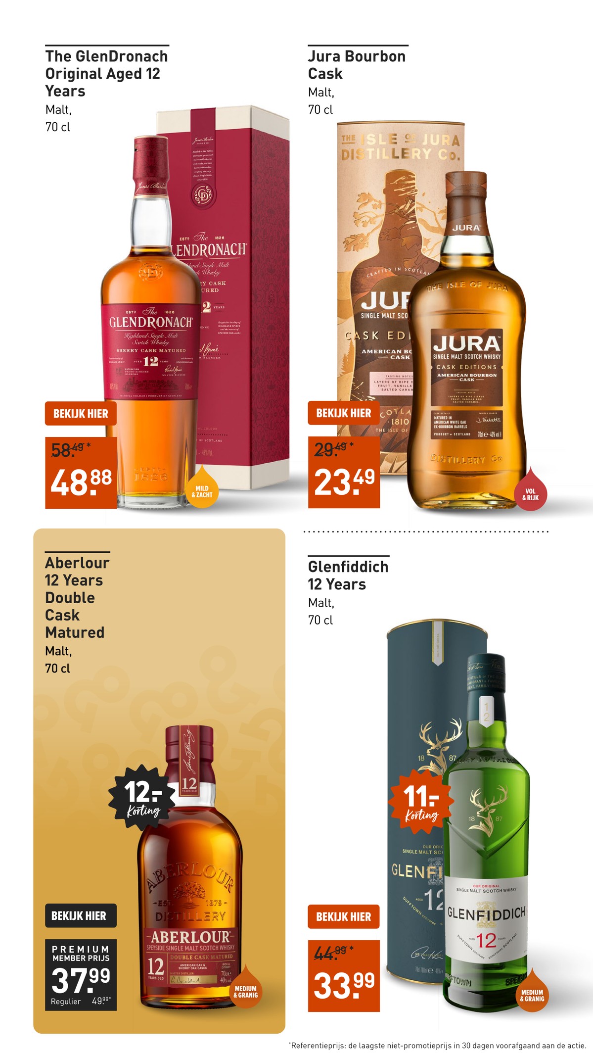 Jura Bourbon Cask, gemarkeerd op pagina 10 van de Gall & Gall folder
