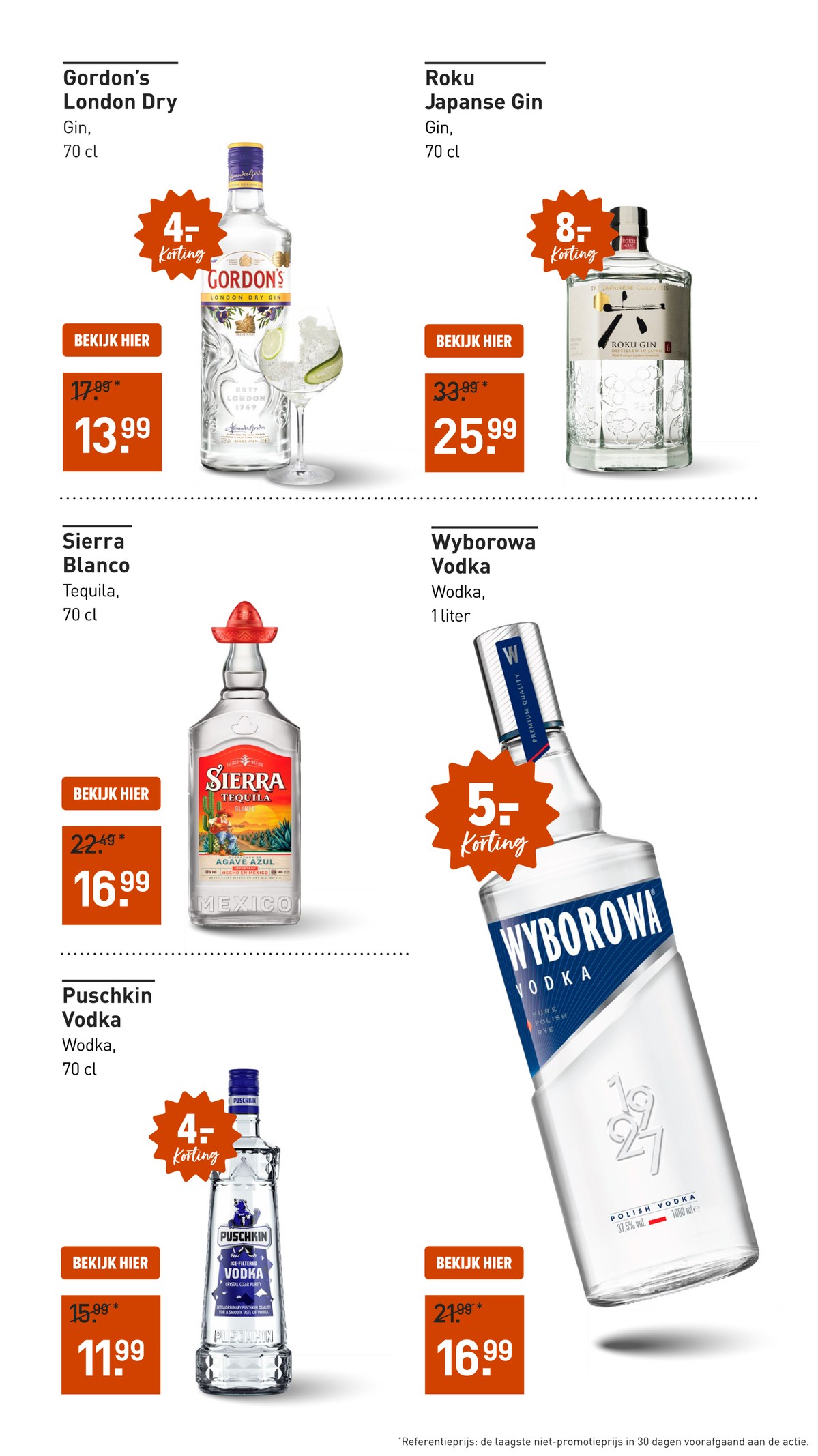 Roku Japanese Gin, gemarkeerd op pagina 12 van de Gall & Gall folder