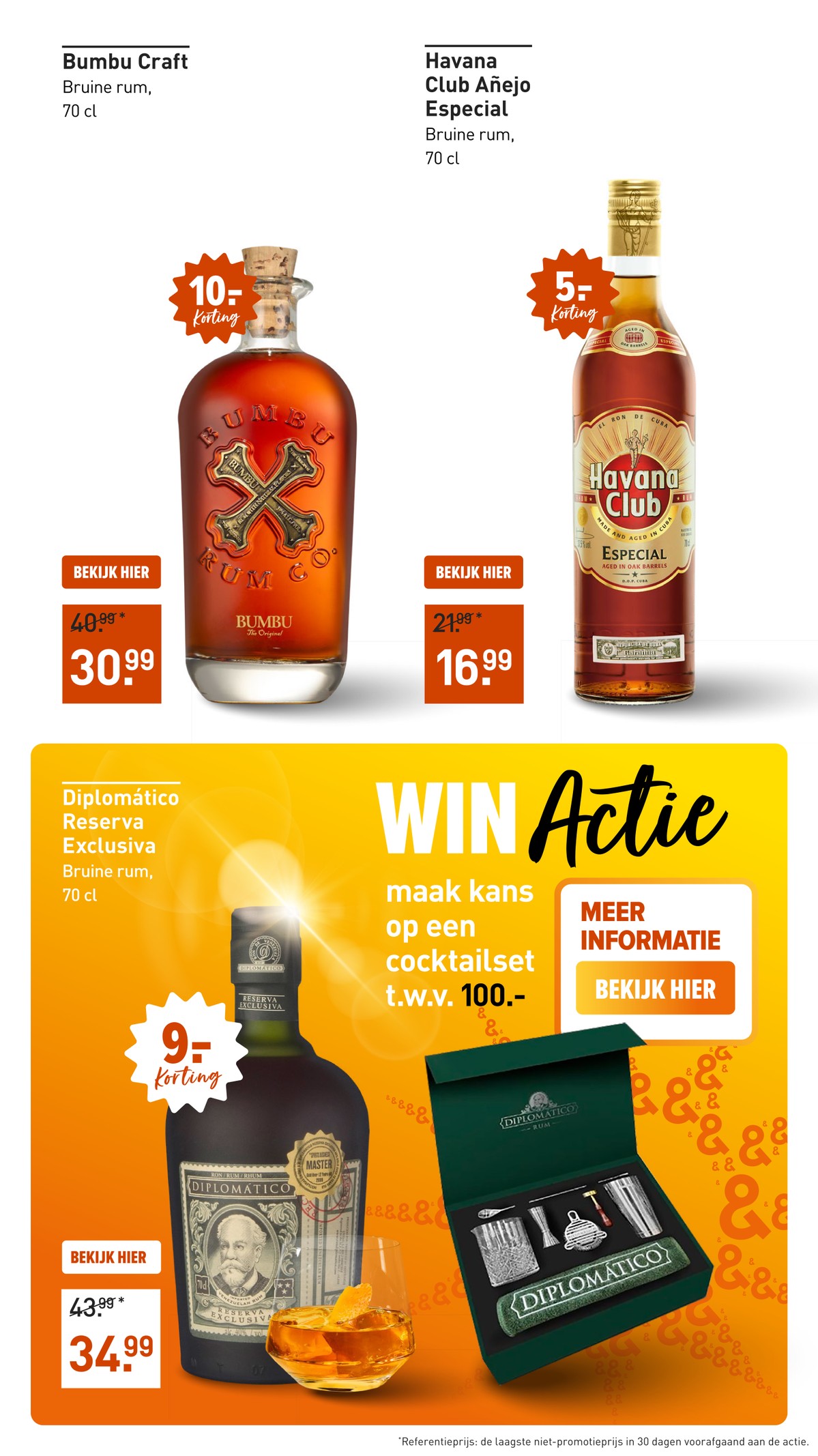 Bumbu Craft Bruine rum, gemarkeerd op pagina 13 van de Gall & Gall folder