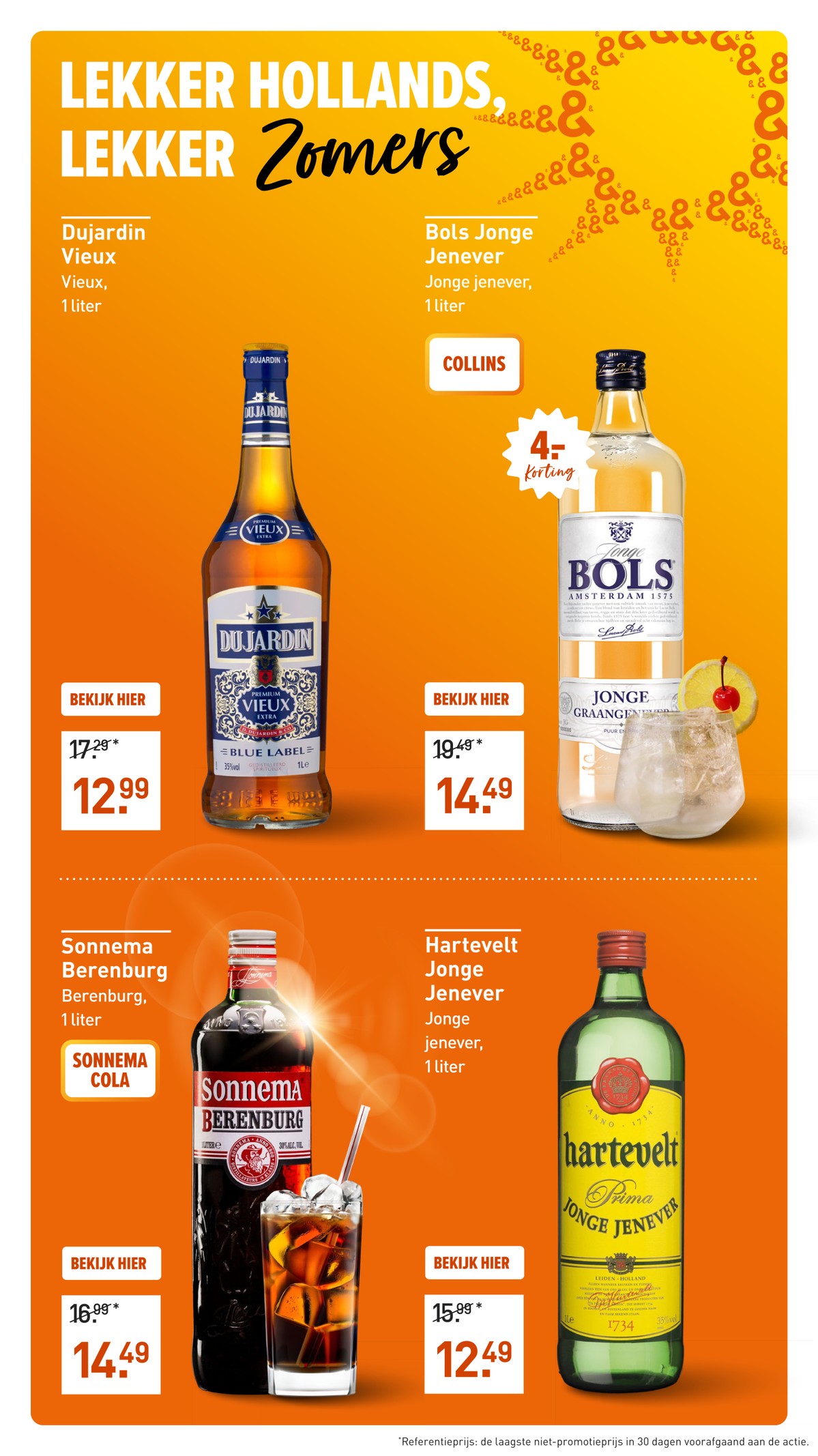 Bols Jonge Jenever, gemarkeerd op pagina 14 van de Gall & Gall folder