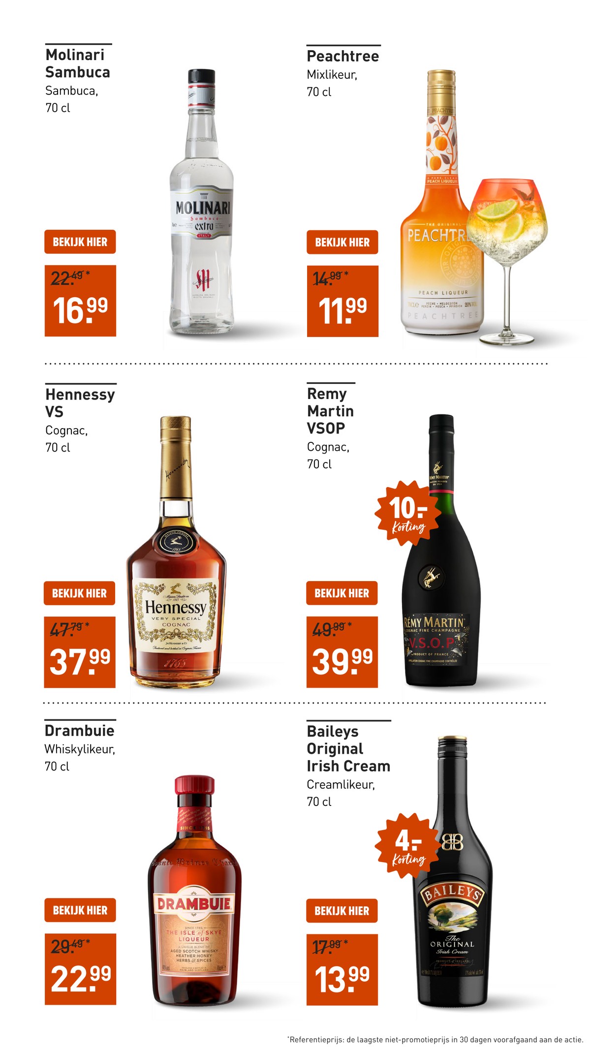 Drambuie Whiskylikeur, gemarkeerd op pagina 15 van de Gall & Gall folder