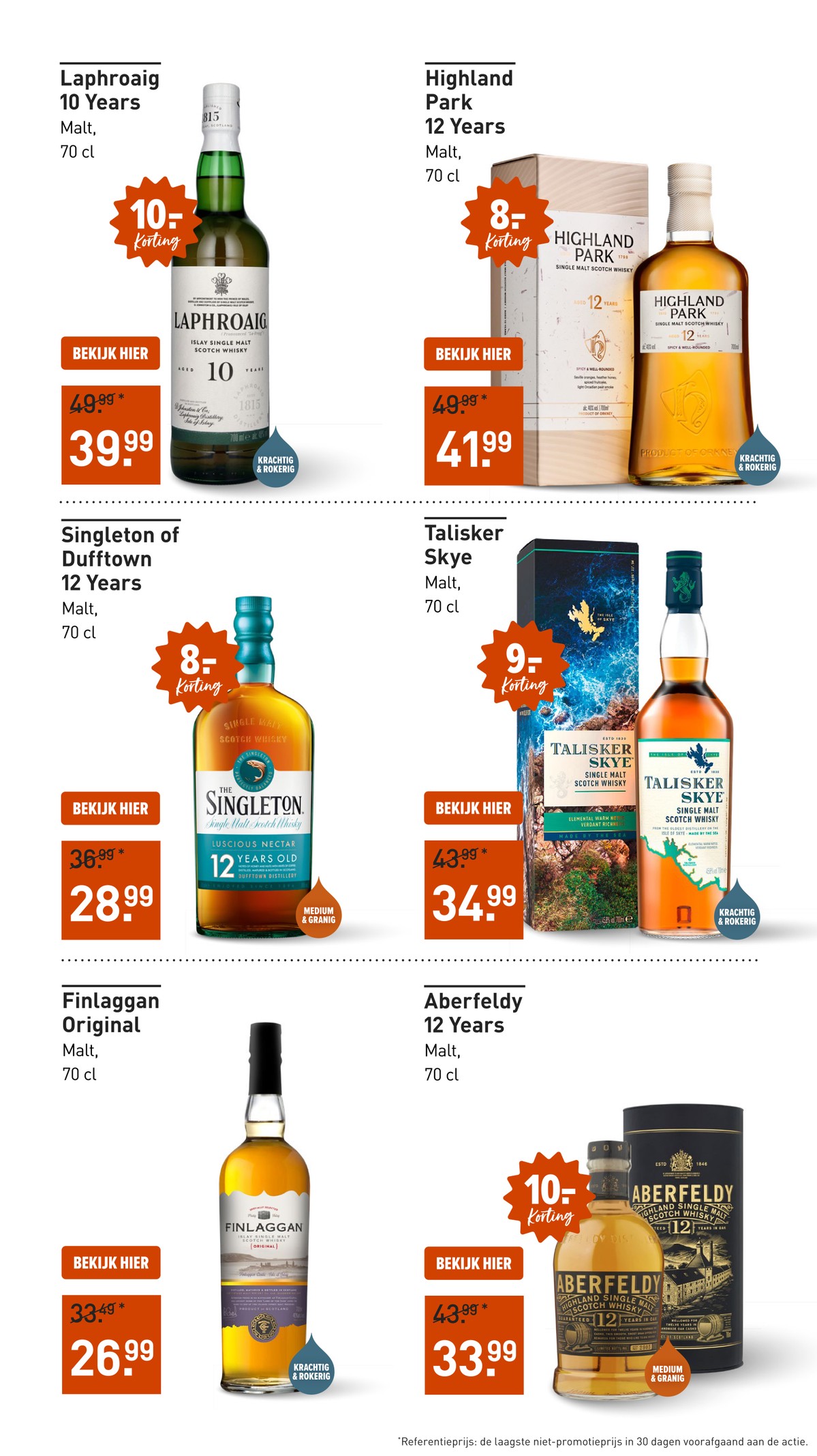 Talisker Skye, gemarkeerd op pagina 19 van de Gall & Gall folder