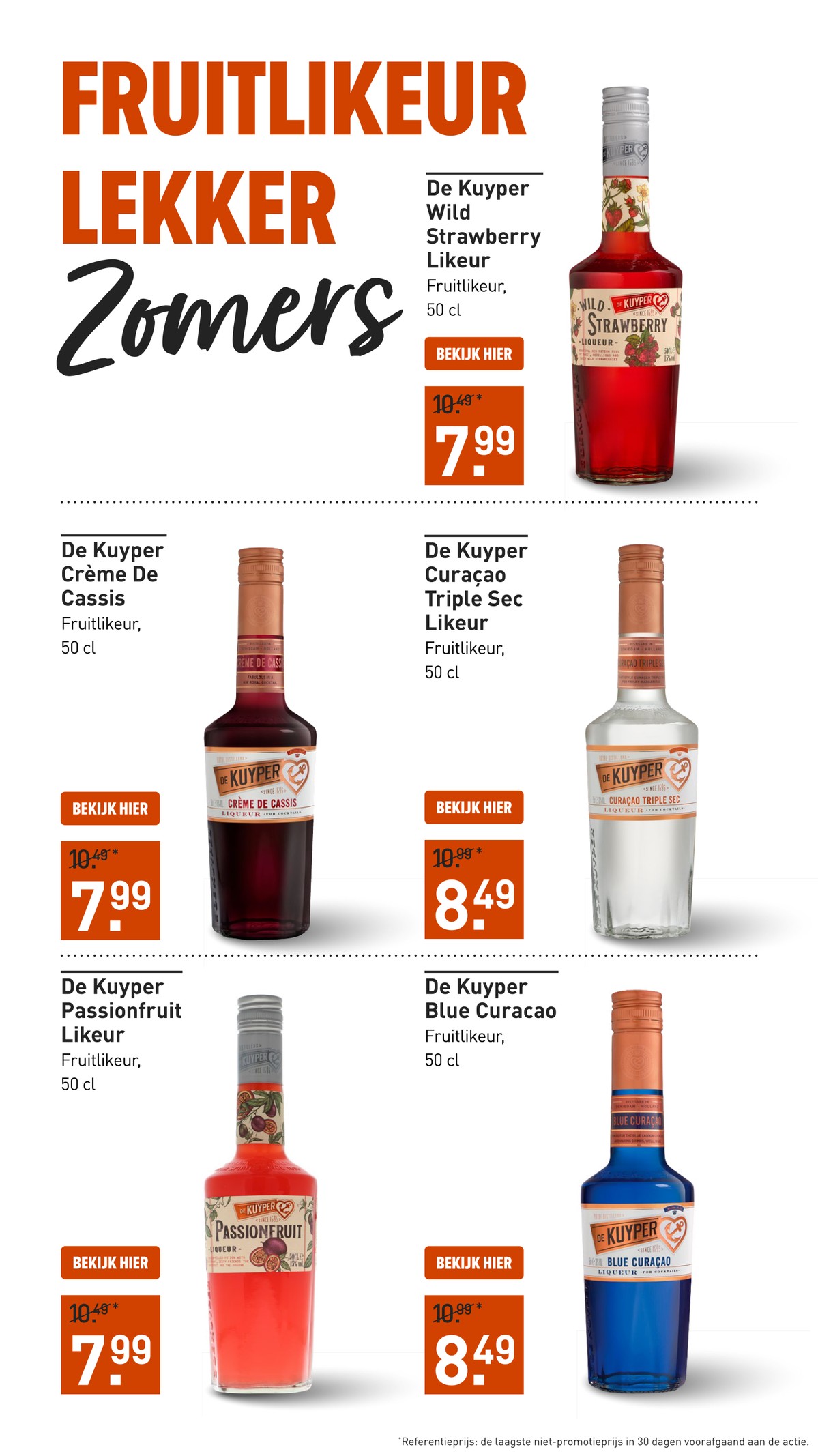 De Kuyper Passionfruit Liqueur, gemarkeerd op pagina 20 van de Gall & Gall folder