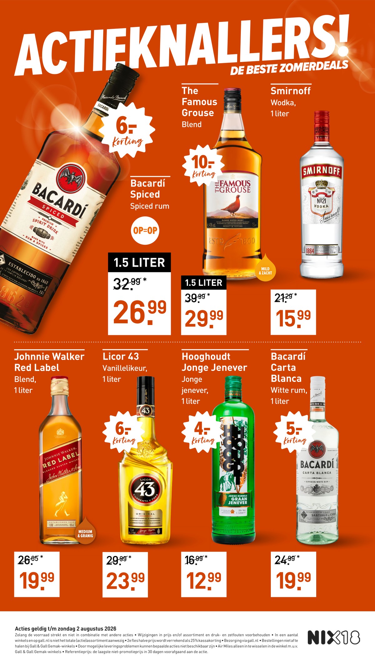 Bacardi Spiced, gemarkeerd op pagina 24 van de Gall & Gall folder