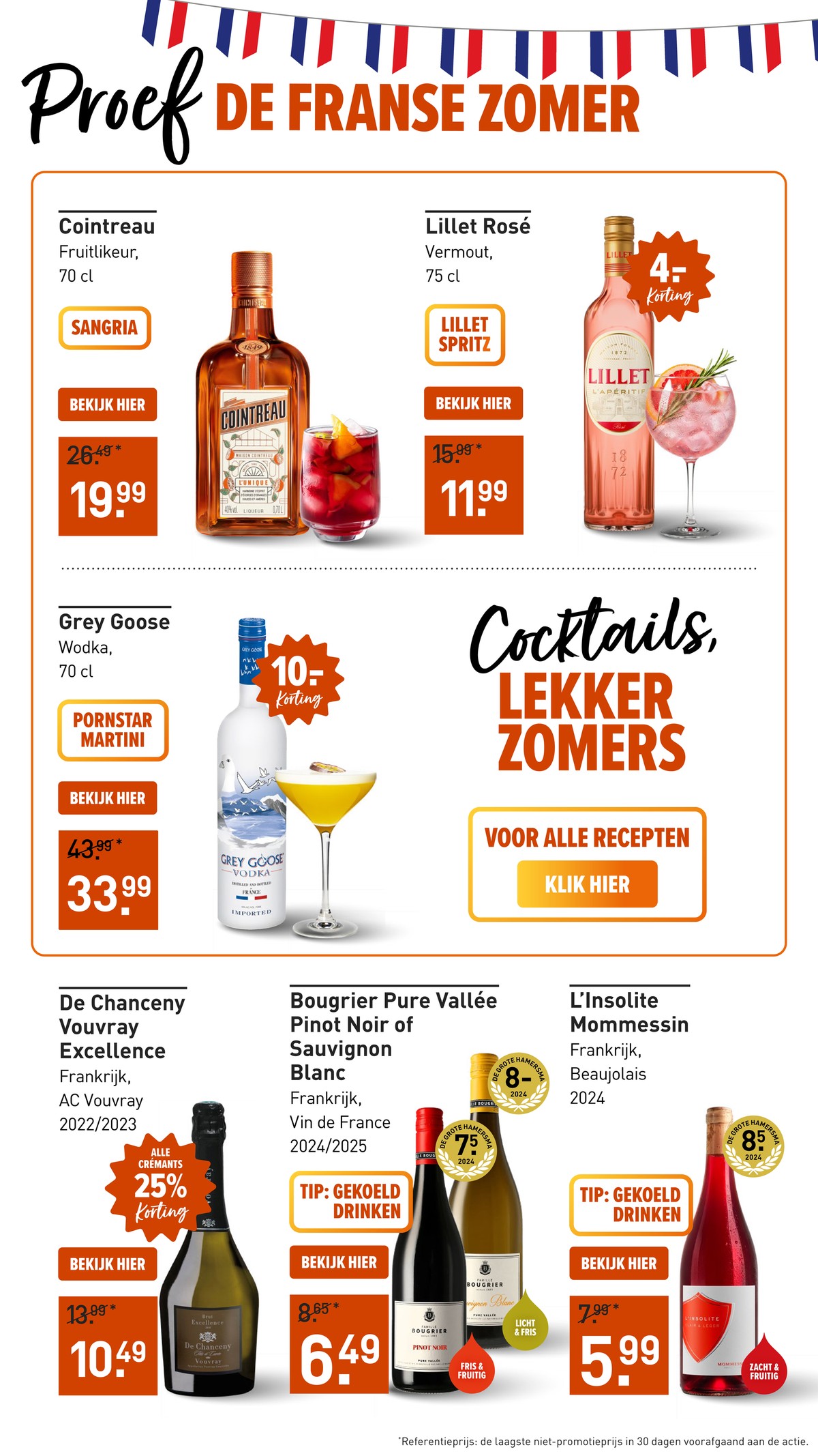 Grey Goose Wodka, gemarkeerd op pagina 3 van de Gall & Gall folder