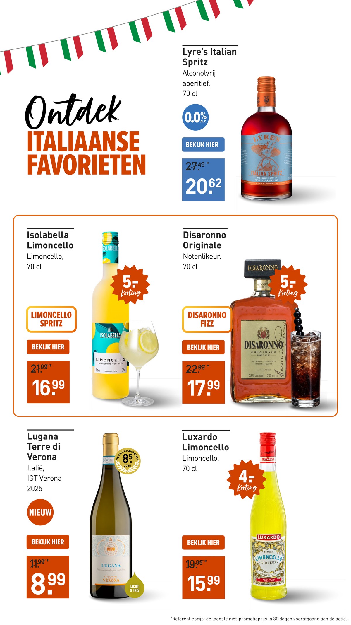 Luxardo Limoncello, gemarkeerd op pagina 4 van de Gall & Gall folder