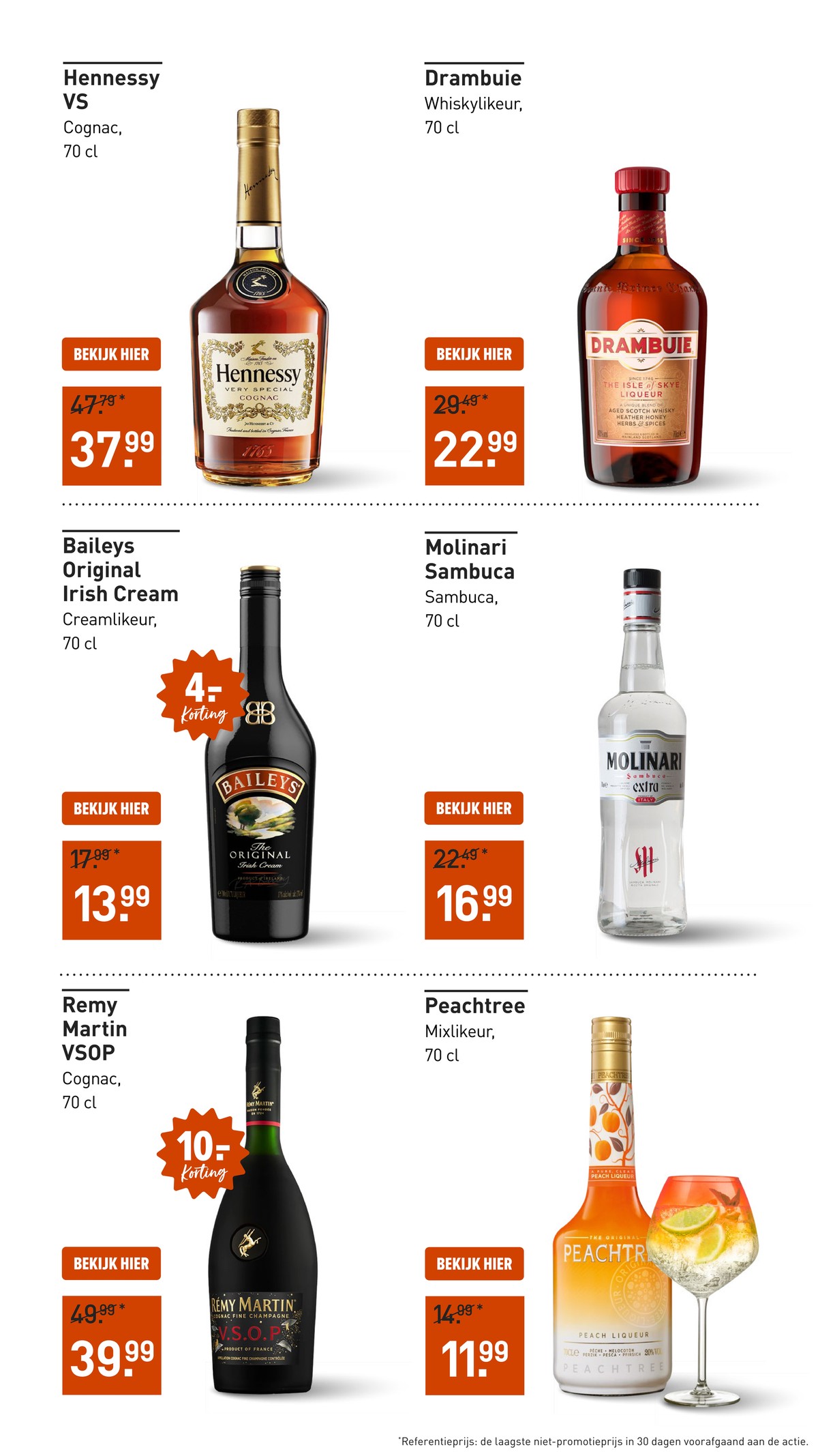 Remy Martin VSOP Cognac, gemarkeerd op pagina 15 van de Gall & Gall folder