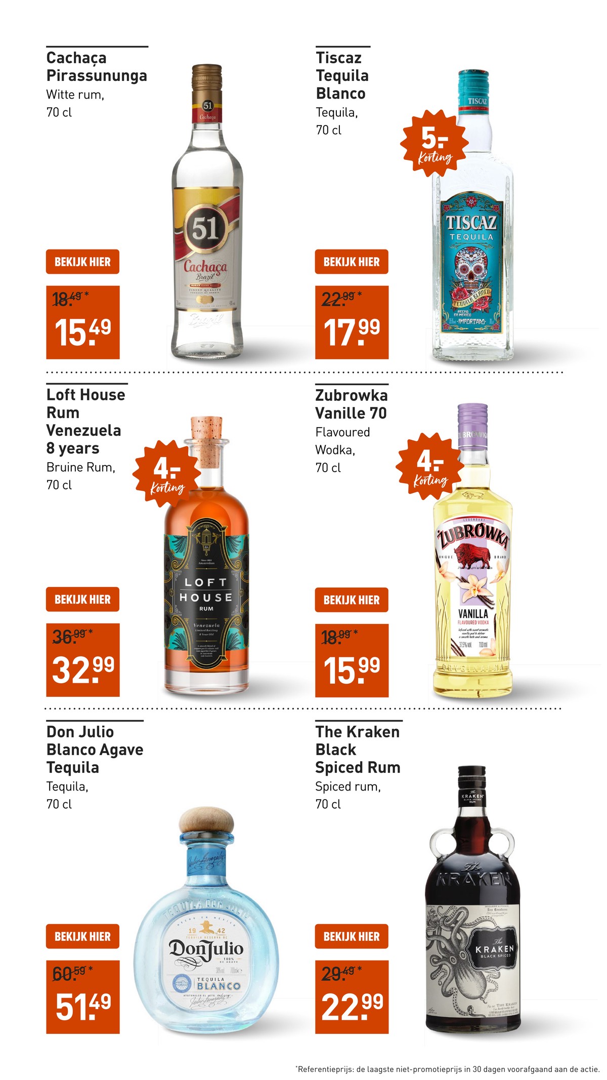 Cachaça Pirassununga, gemarkeerd op pagina 22 van de Gall & Gall folder