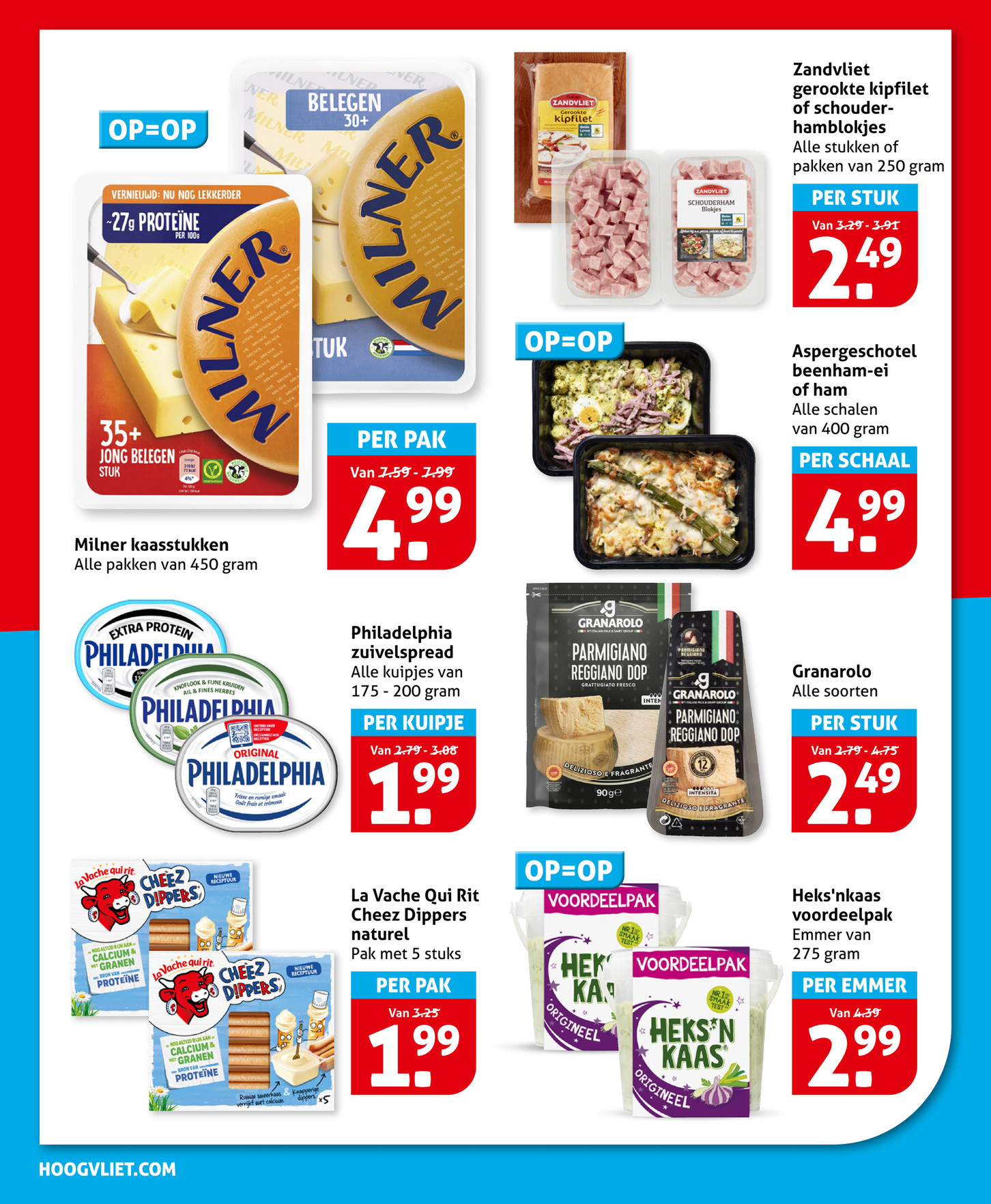 Heks'nkaas voordeelpak, gemarkeerd op pagina 12 van de Hoogvliet folder