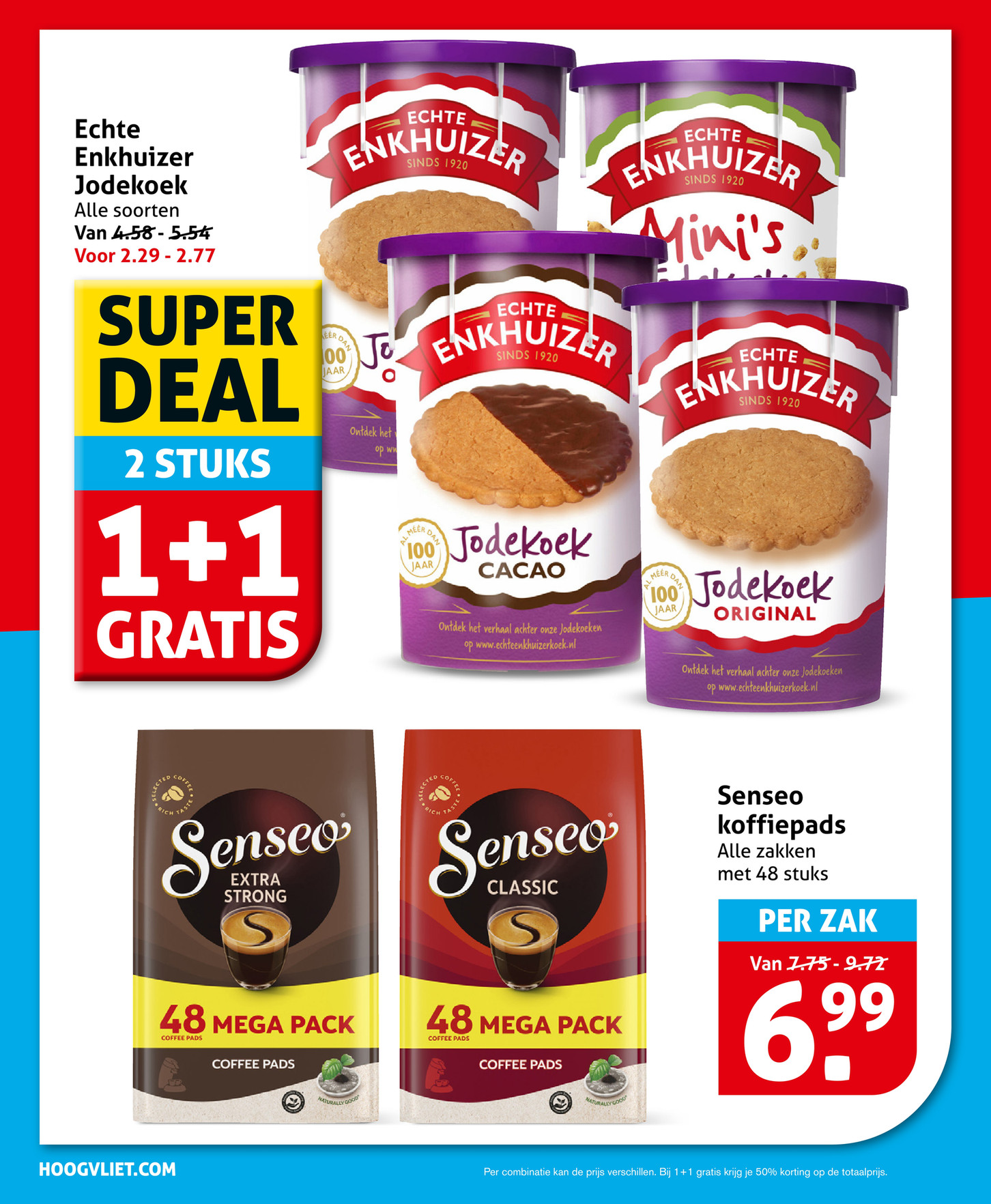 Echte Enkhuizer Jodekoek, gemarkeerd op pagina 16 van de Hoogvliet folder