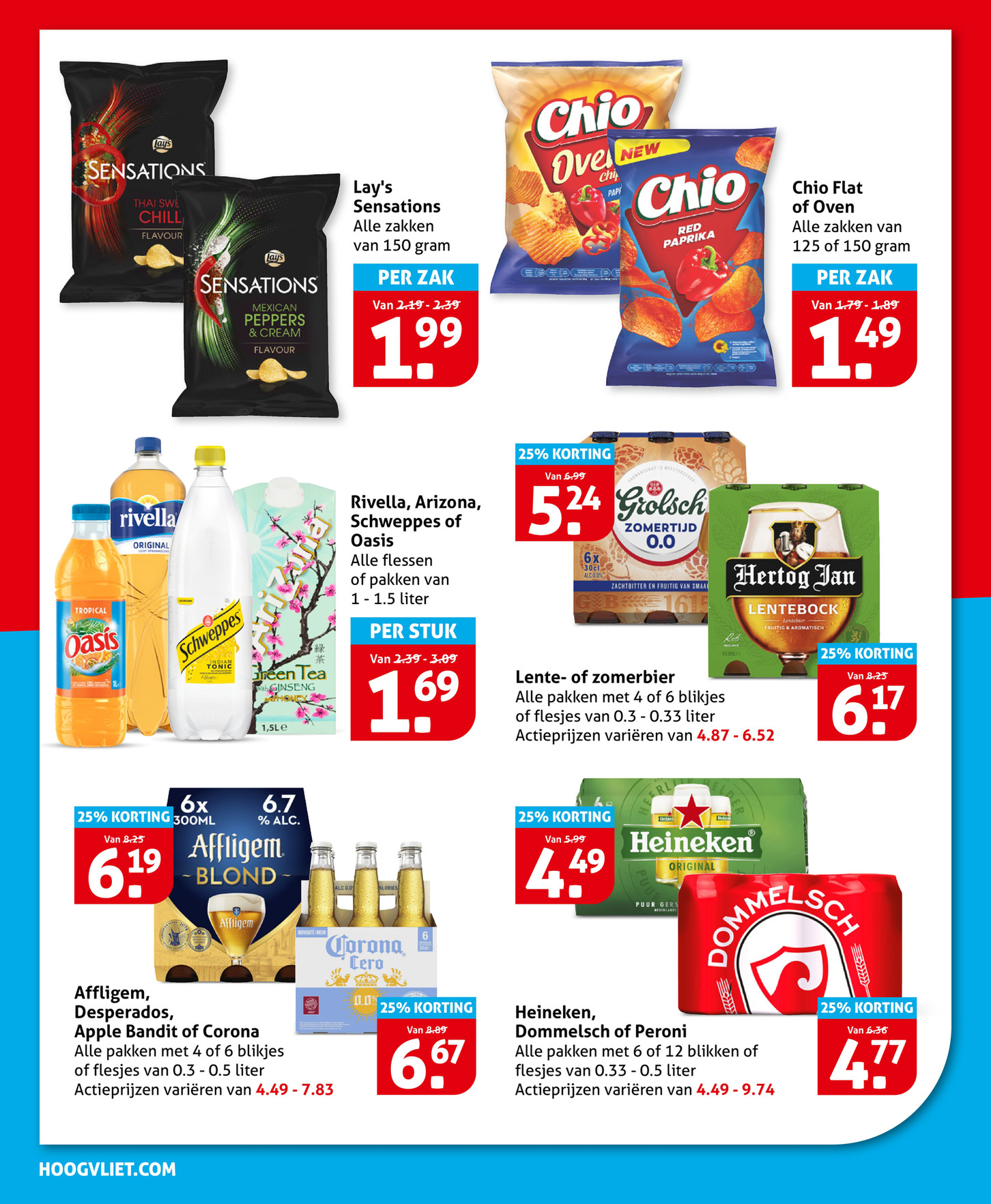 Grolsch Zomertijd 0.0, gemarkeerd op pagina 22 van de Hoogvliet folder