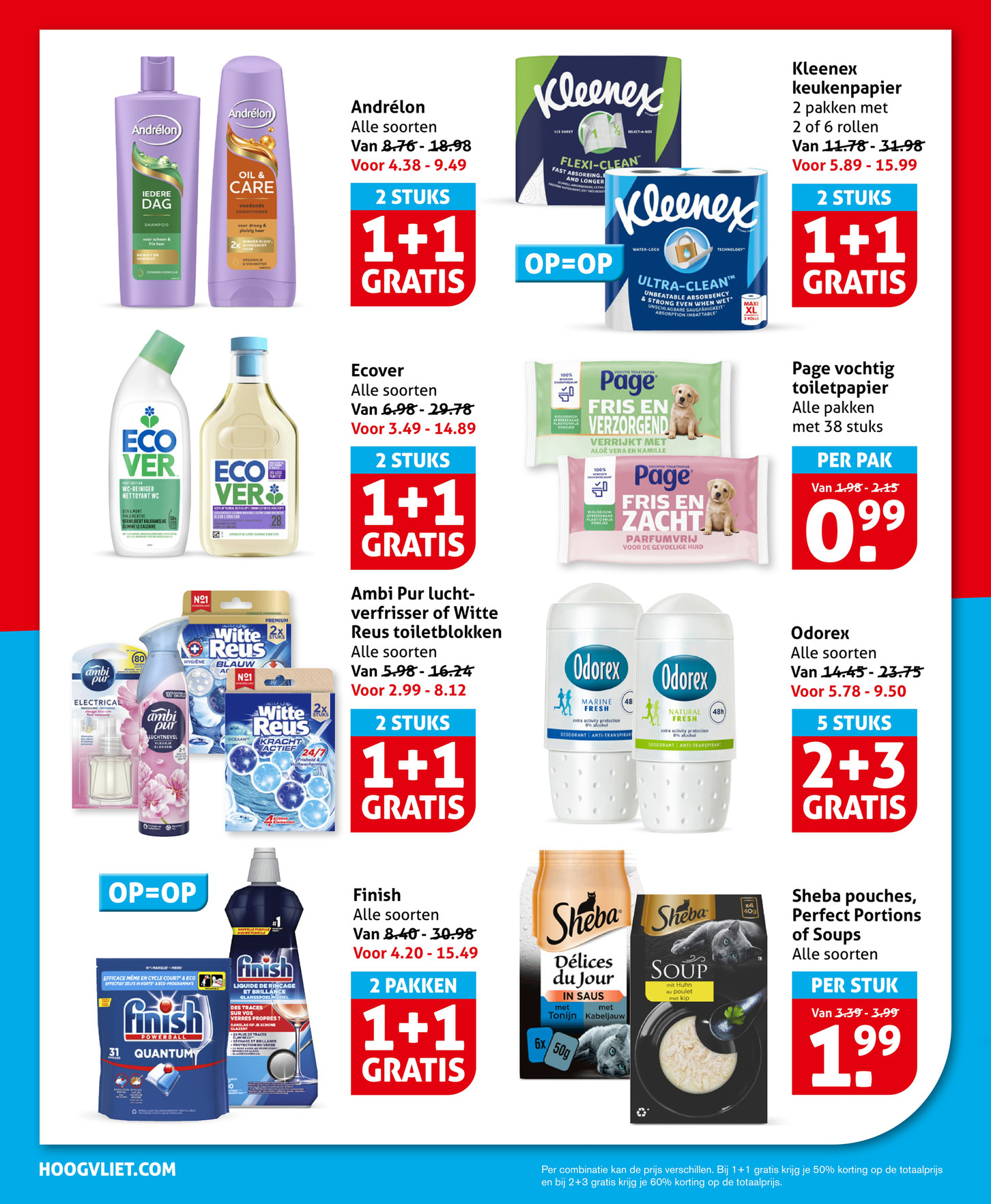 Odorex deodorant, gemarkeerd op pagina 24 van de Hoogvliet folder