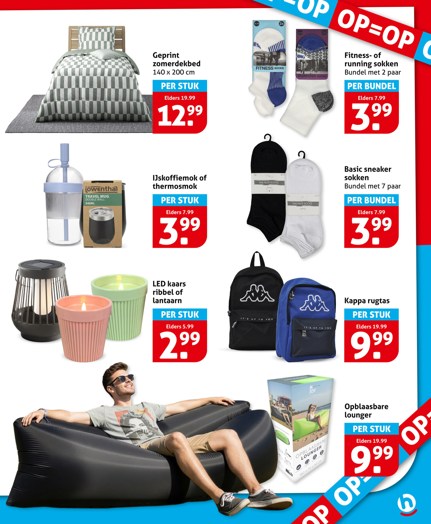 Basic sneaker sokken, gemarkeerd op pagina 27 van de Hoogvliet folder