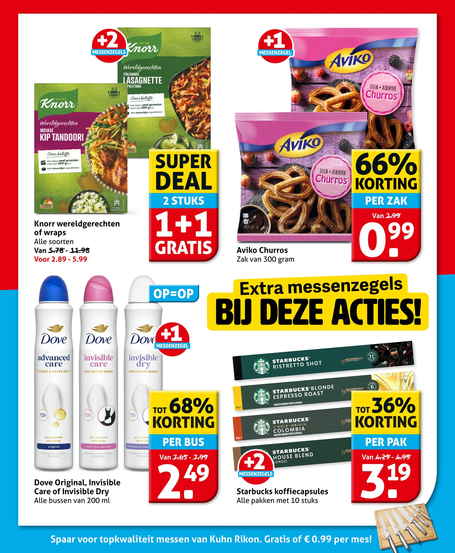 Dove Original, Invisible Care of Invisible Dry, gemarkeerd op pagina 6 van de Hoogvliet folder