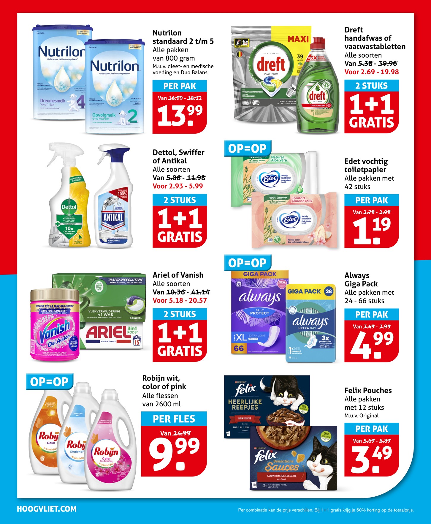 Always Giga Pack, gemarkeerd op pagina 24 van de Hoogvliet folder