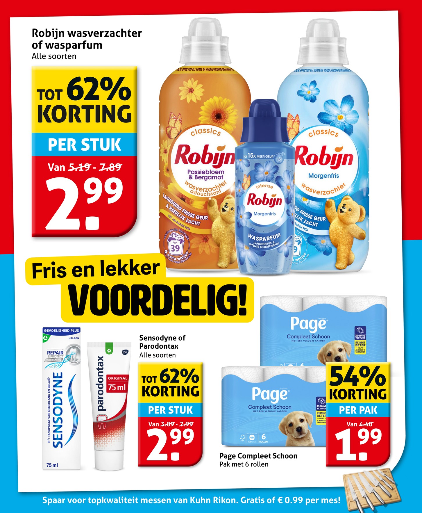 Compleet Schoon toiletpapier, gemarkeerd op pagina 25 van de Hoogvliet folder