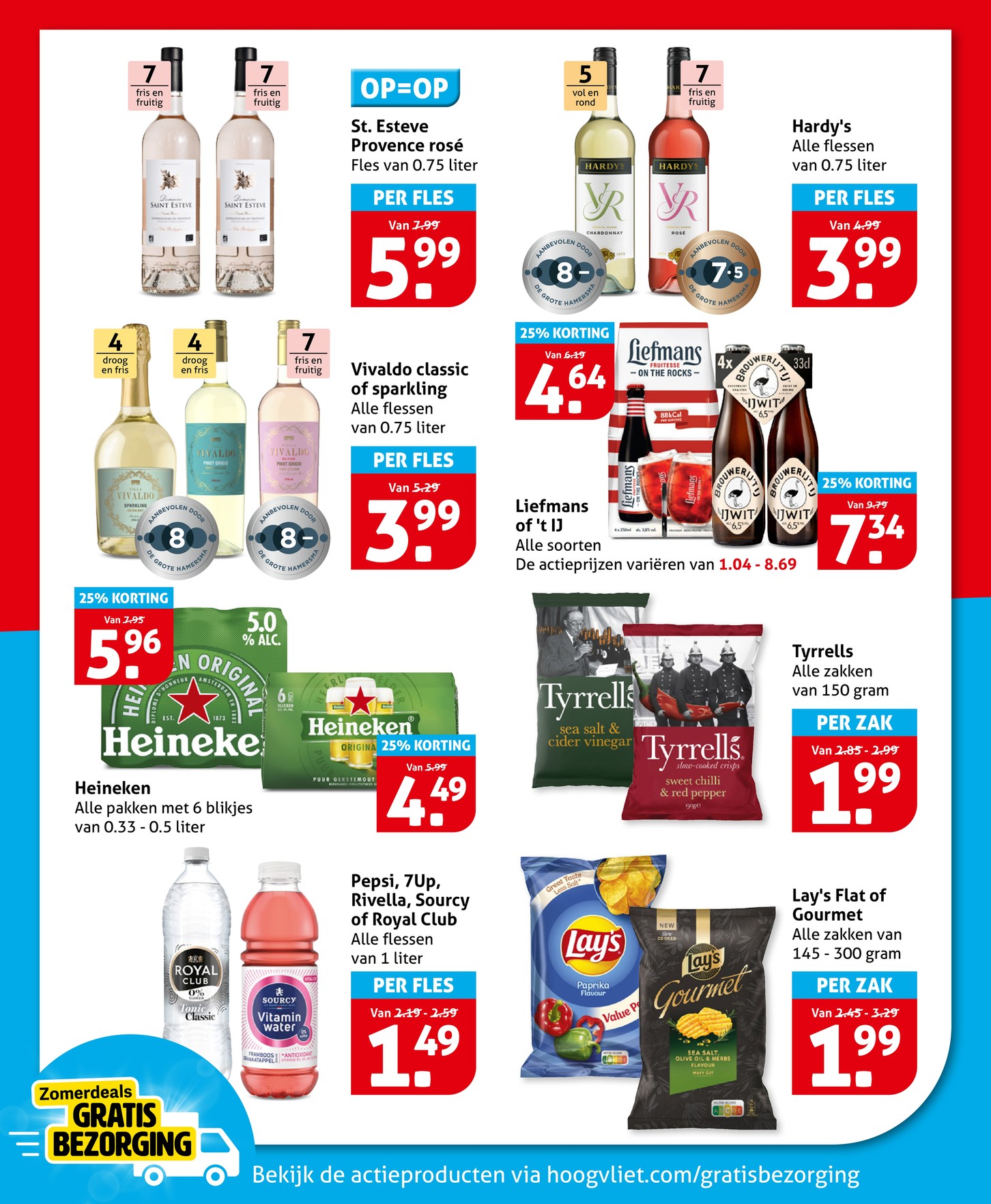 Heineken, gemarkeerd op pagina 20 van de Hoogvliet folder