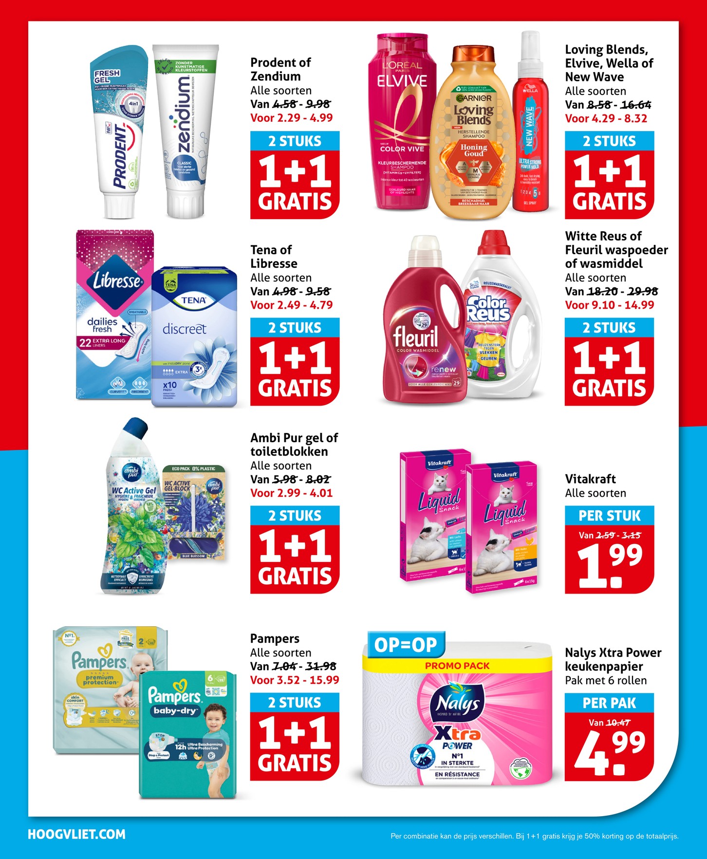 Pampers, gemarkeerd op pagina 22 van de Hoogvliet folder