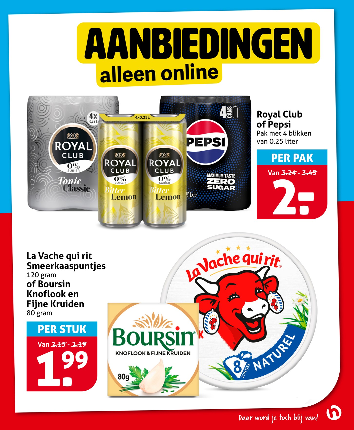 Royal Club of Pepsi frisdrank, gemarkeerd op pagina 29 van de Hoogvliet folder