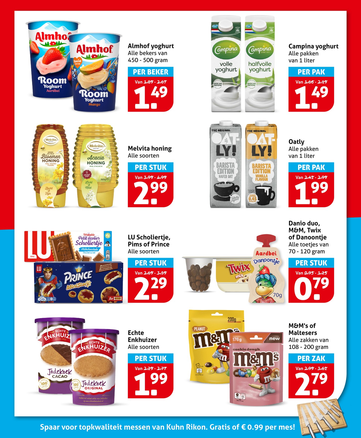 M&M's of Maltesers, gemarkeerd op pagina 16 van de Hoogvliet folder