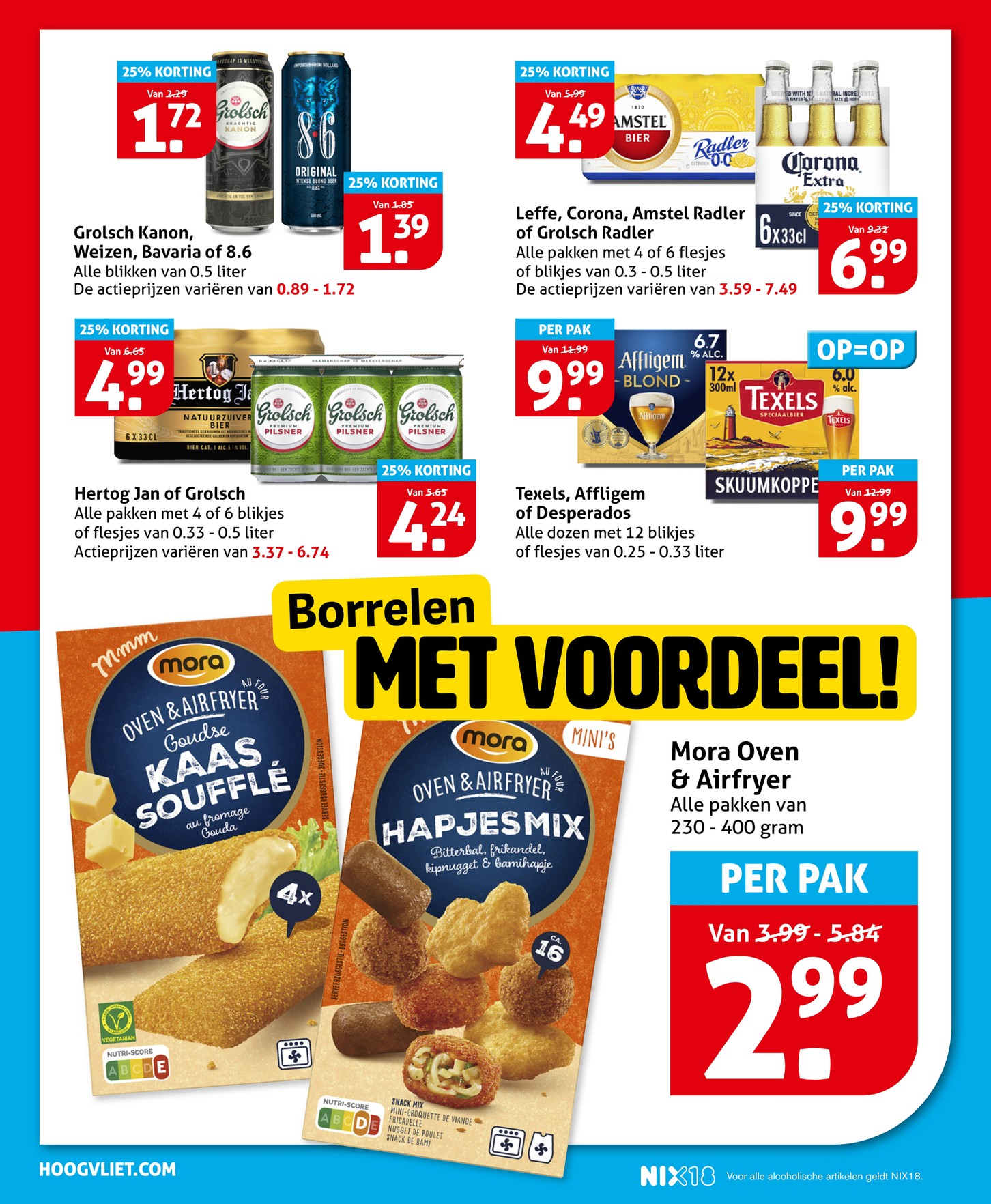 Grolsch Kanon, Weizen, Bavaria, gemarkeerd op pagina 20 van de Hoogvliet folder