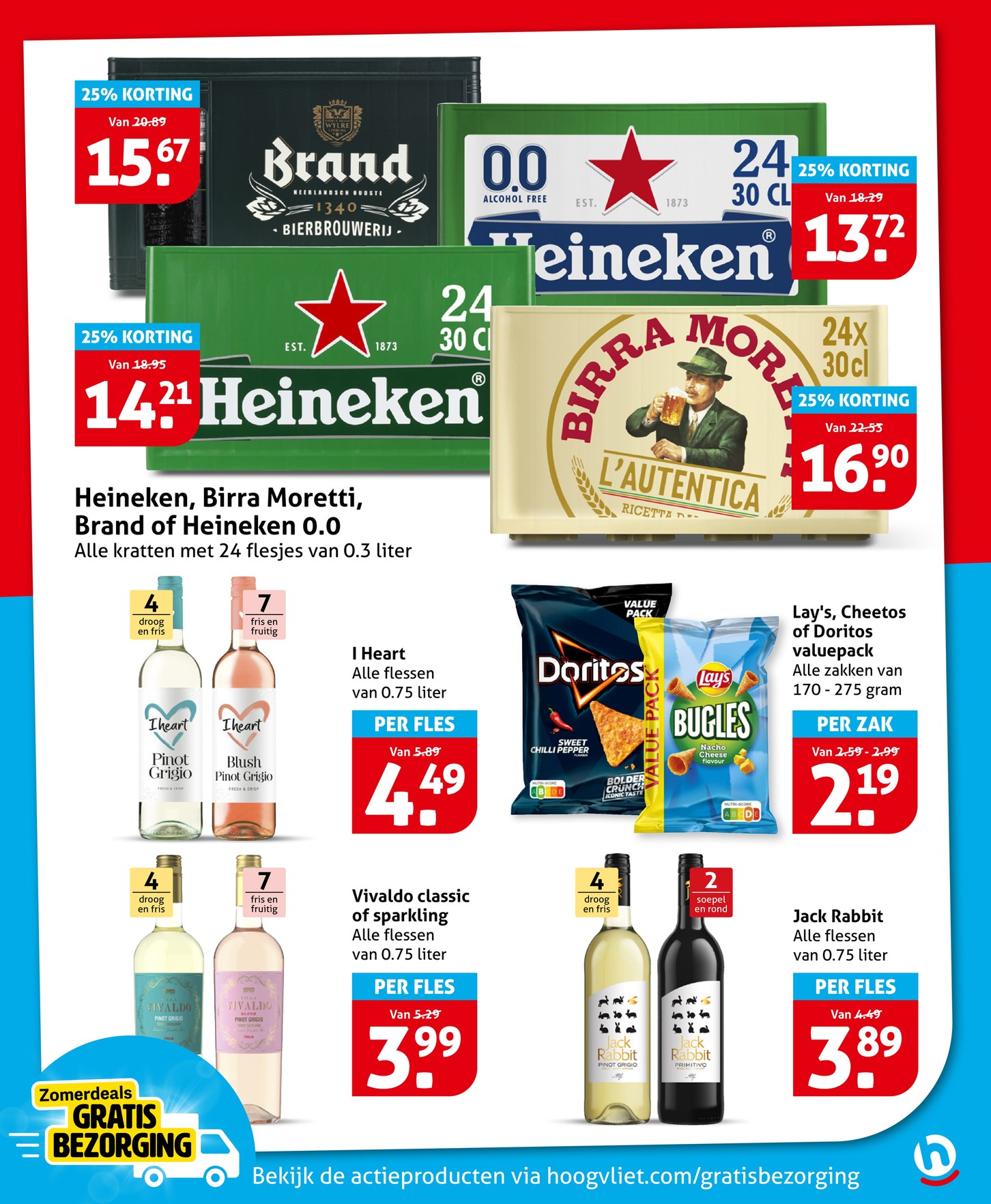 Vivaldo classic of sparkling, gemarkeerd op pagina 21 van de Hoogvliet folder