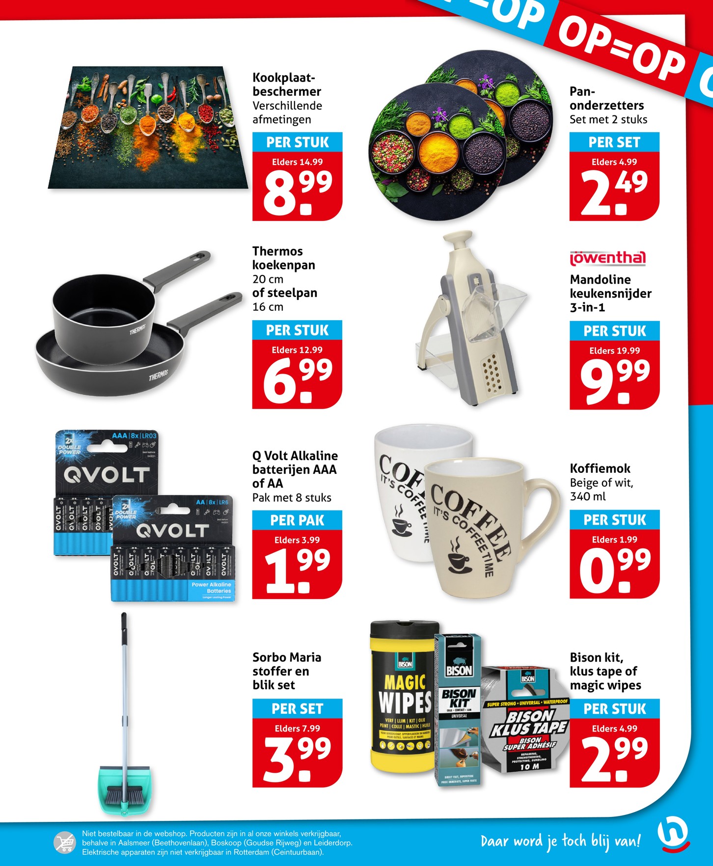 Q Volt Alkaline batterijen, gemarkeerd op pagina 25 van de Hoogvliet folder